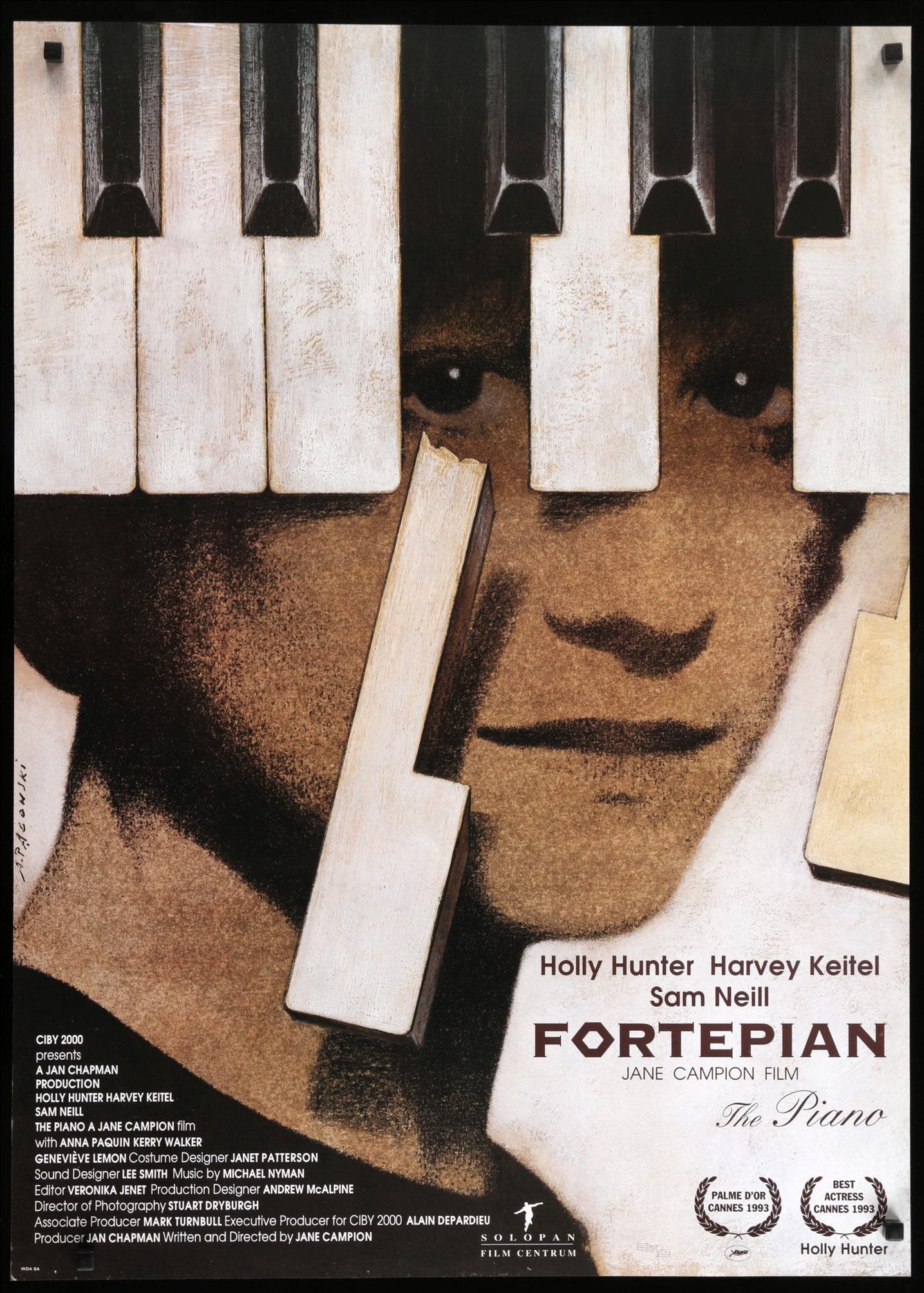 Piano (1993) original movie poster for sale at Originalfilmart
