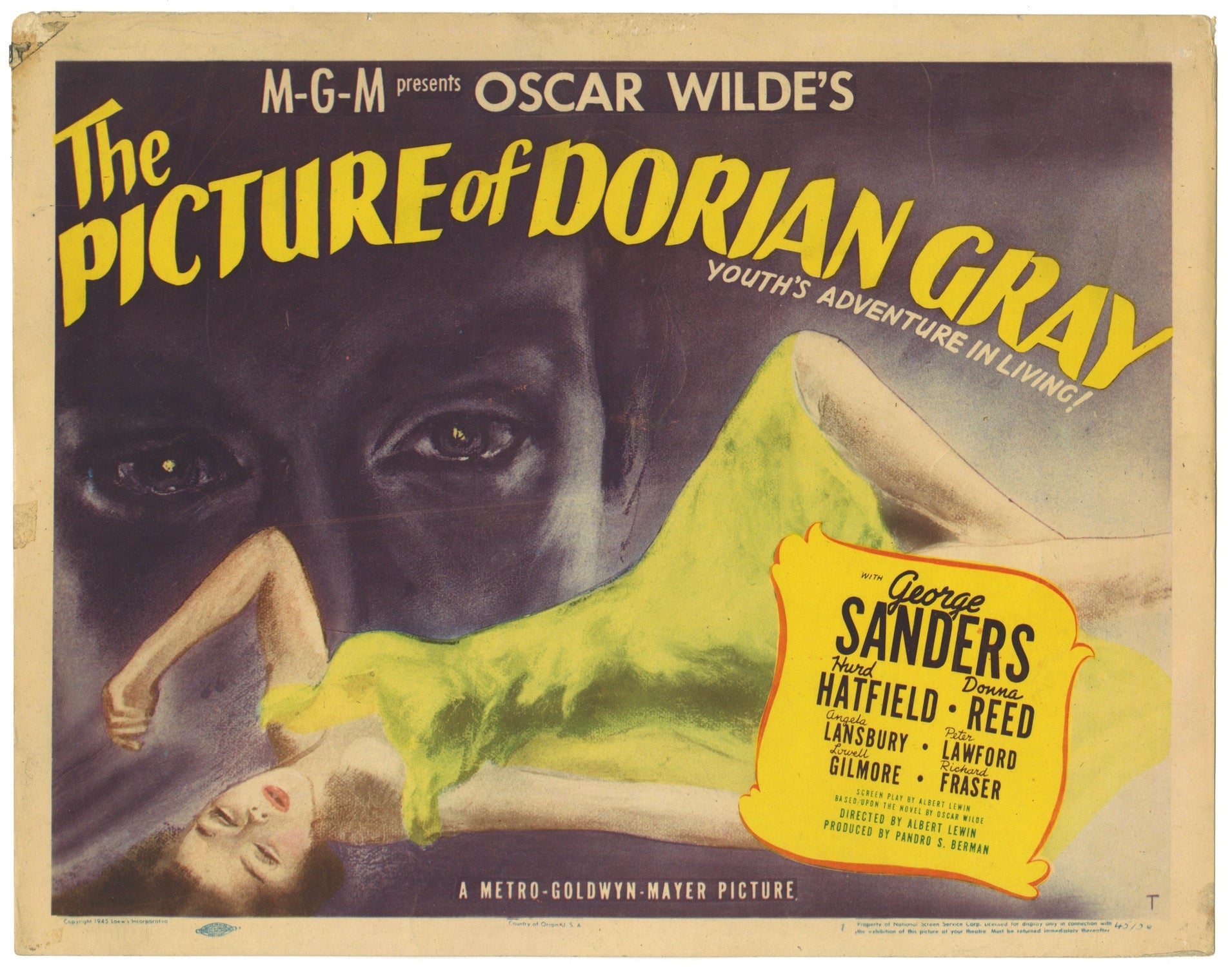 Picture of Dorian Gray (1945) original movie poster for sale at Originalfilmart