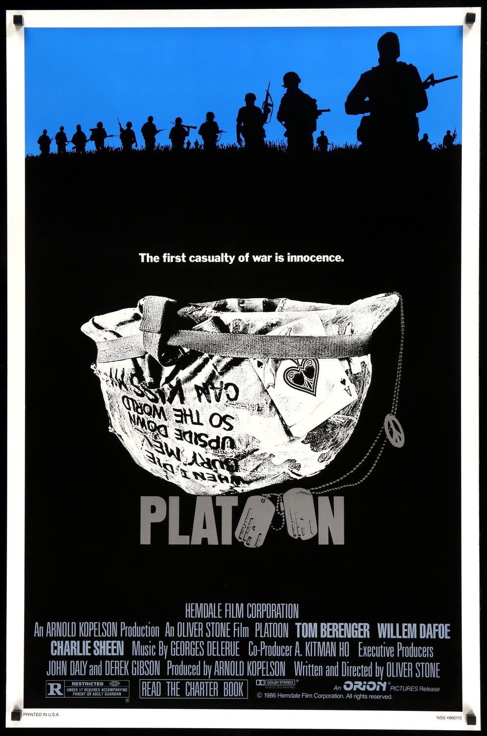 Platoon (1986) original movie poster for sale at Originalfilmart