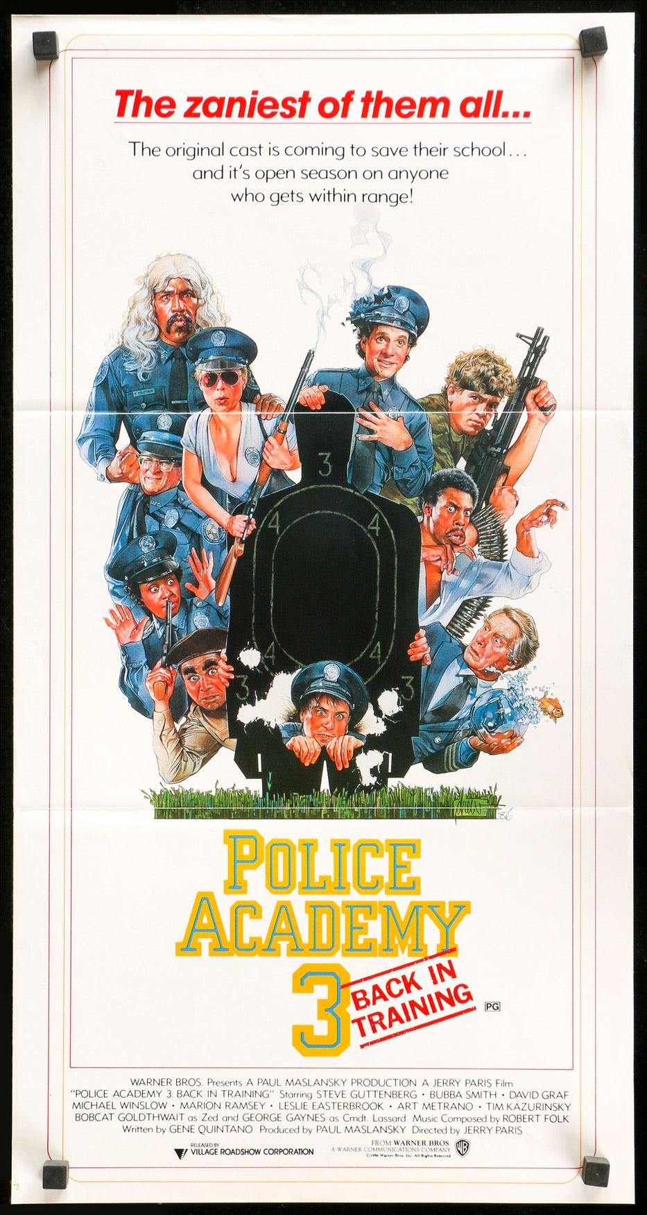 Police Academy 3: Back in Training (1986) original movie poster for sale at Originalfilmart