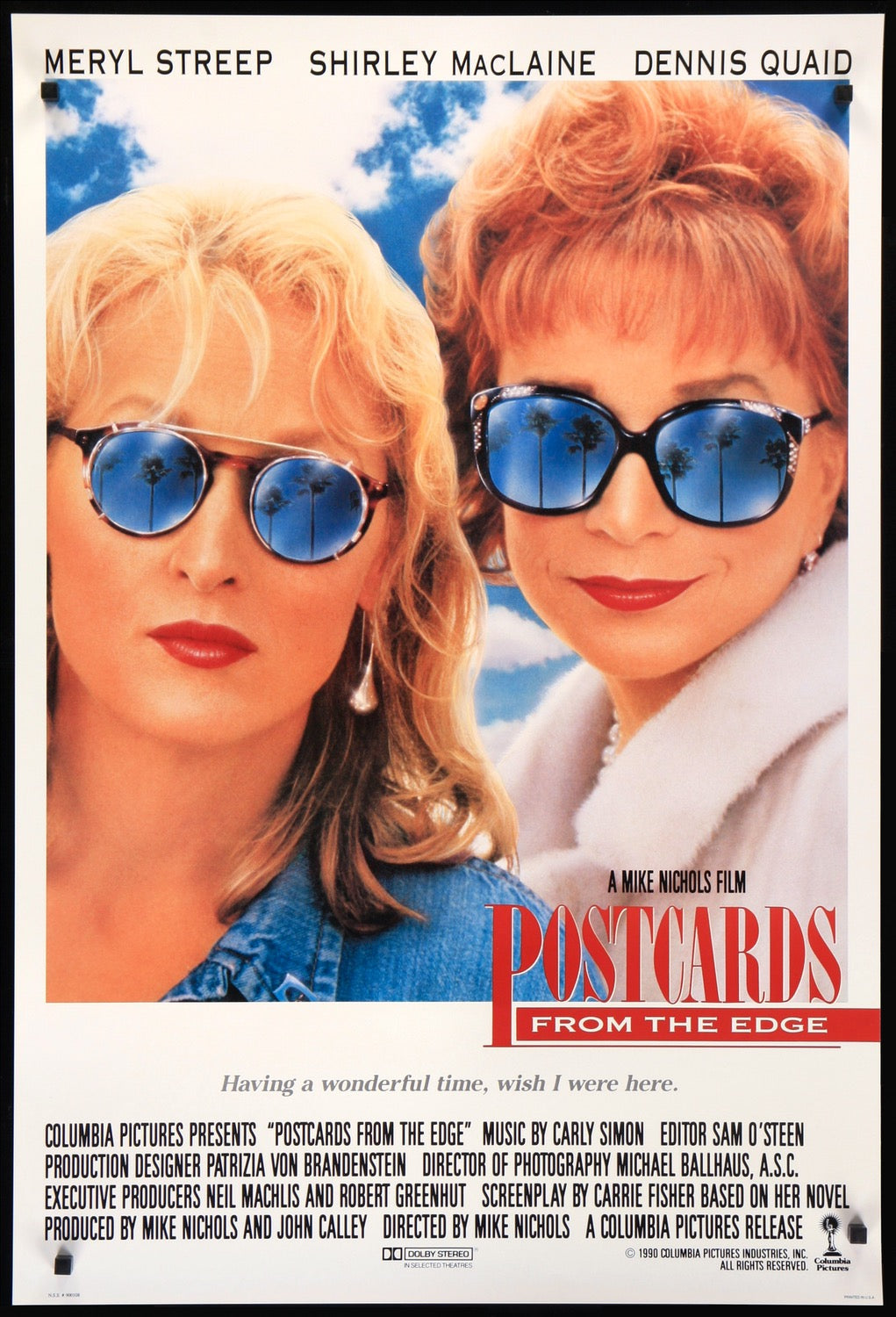 Postcards from the Edge (1990) original movie poster for sale at Originalfilmart