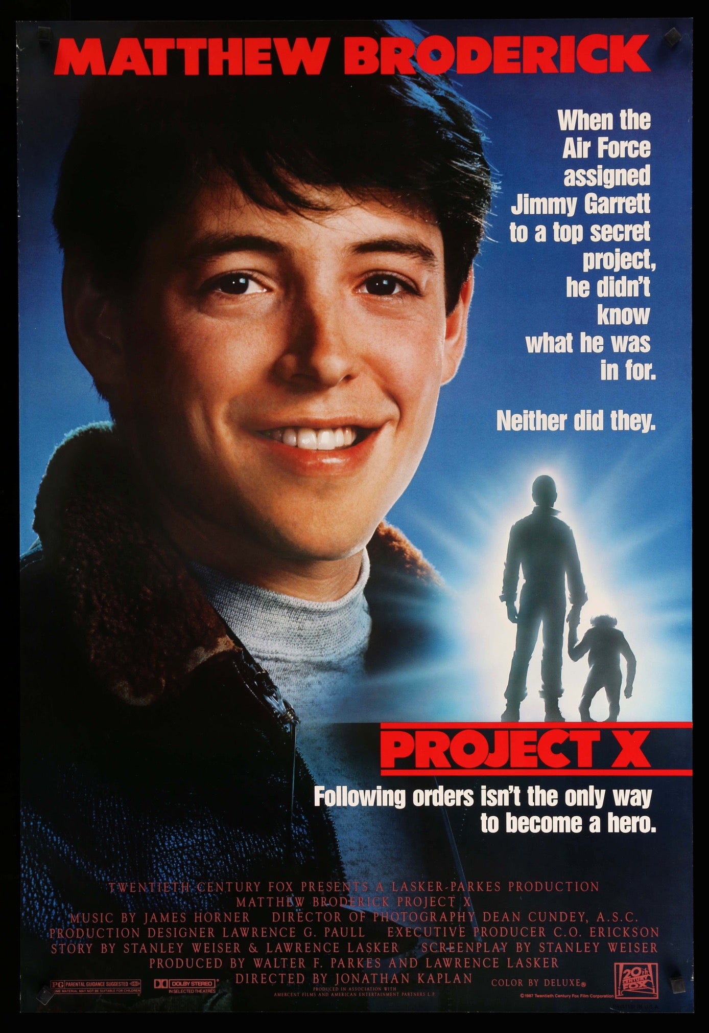 Project X (1987) original movie poster for sale at Originalfilmart