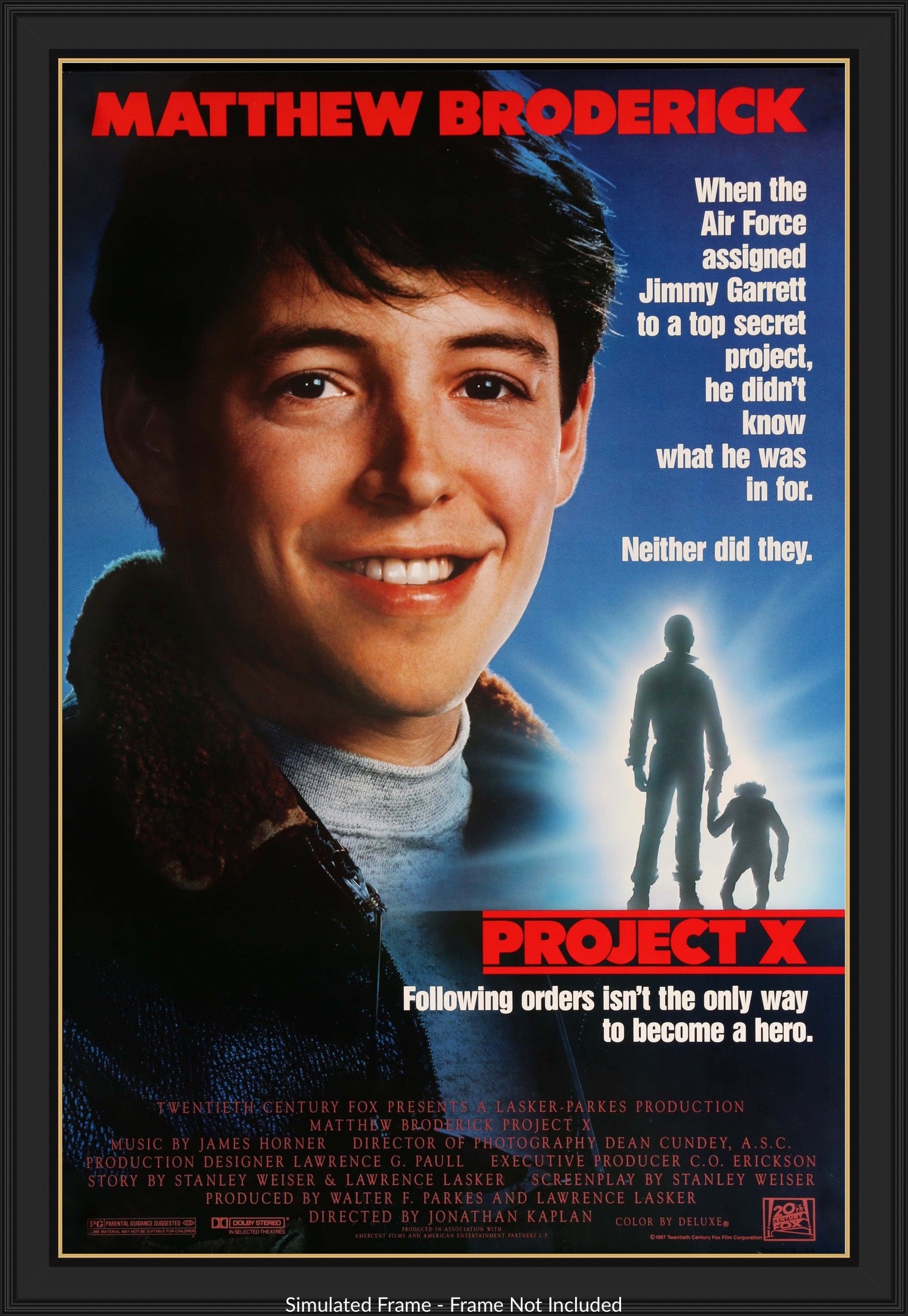 Project X (1987) original movie poster for sale at Originalfilmart