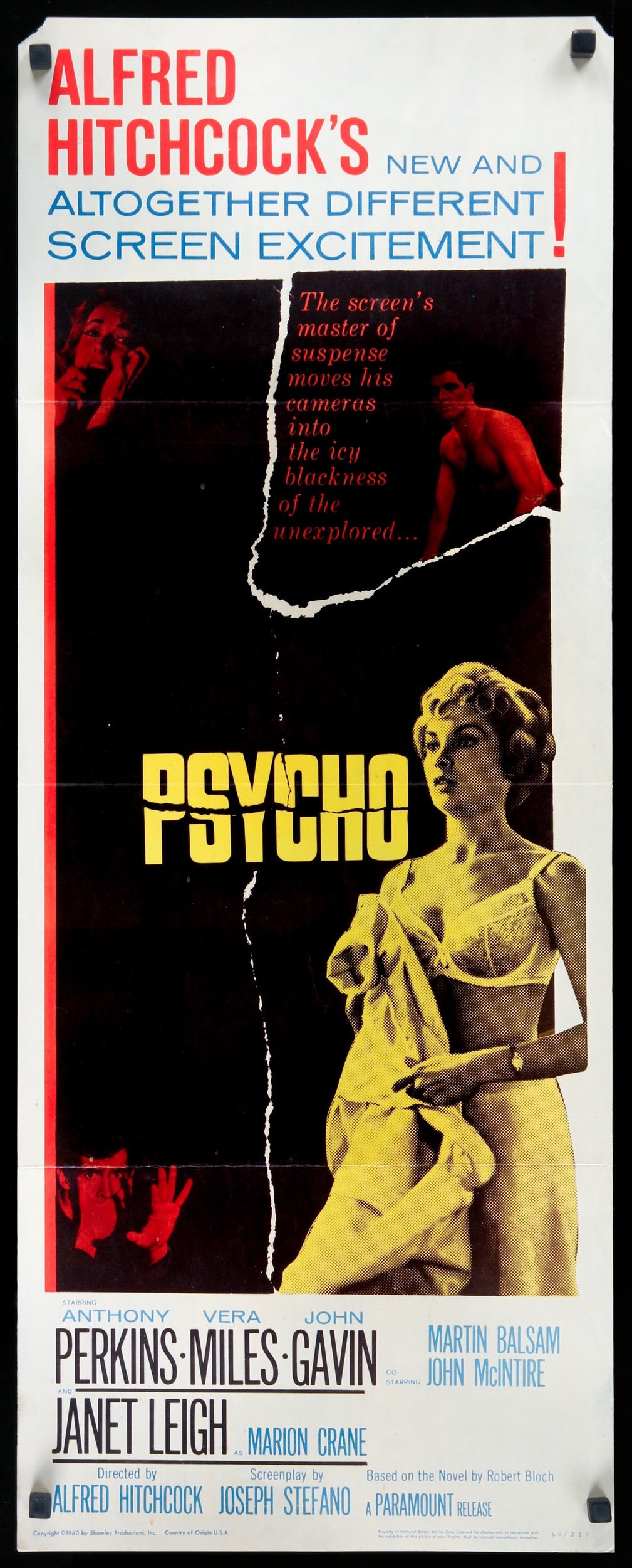Psycho (1960) original movie poster for sale at Originalfilmart