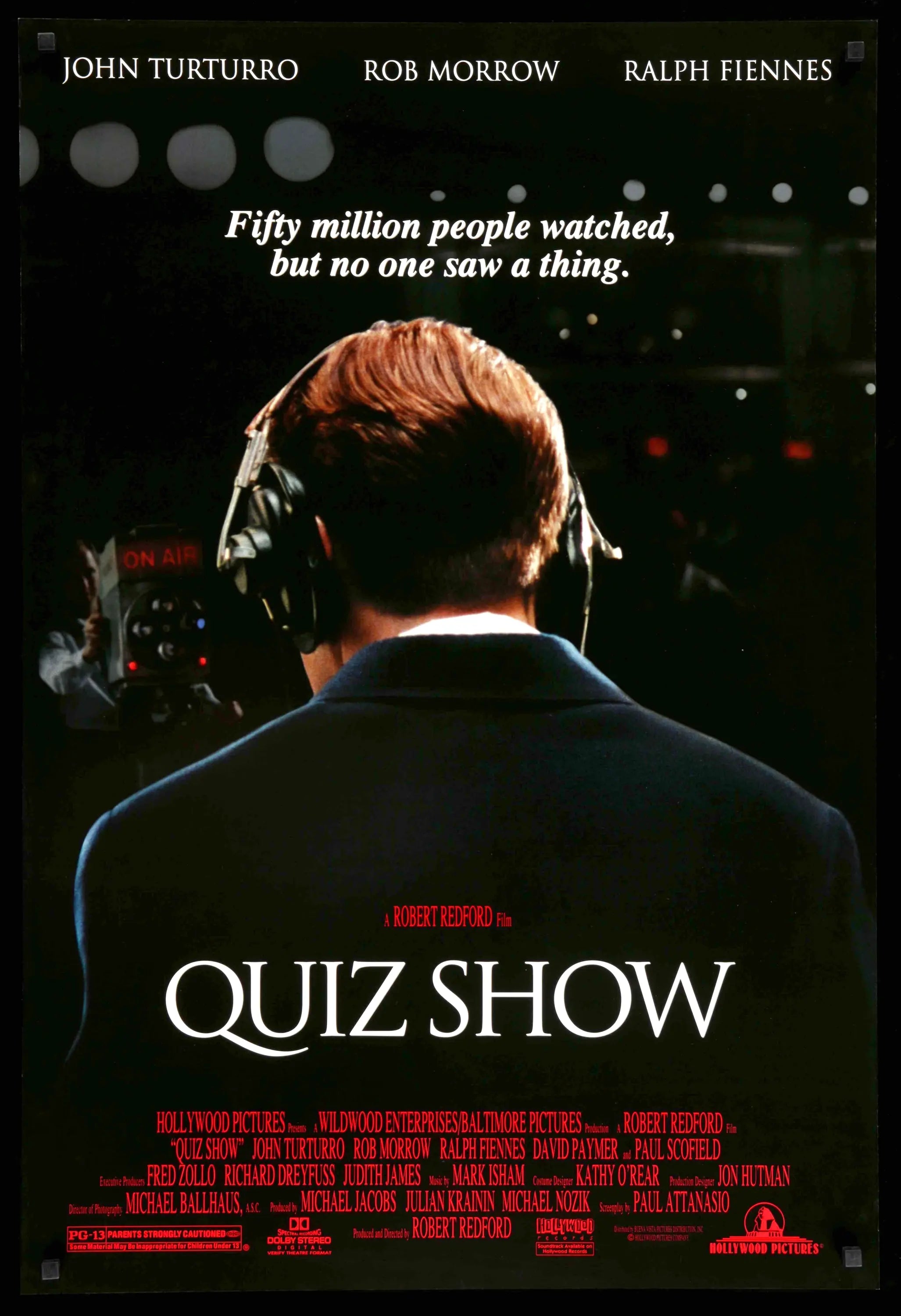 Quiz Show (1994) original movie poster for sale at Originalfilmart