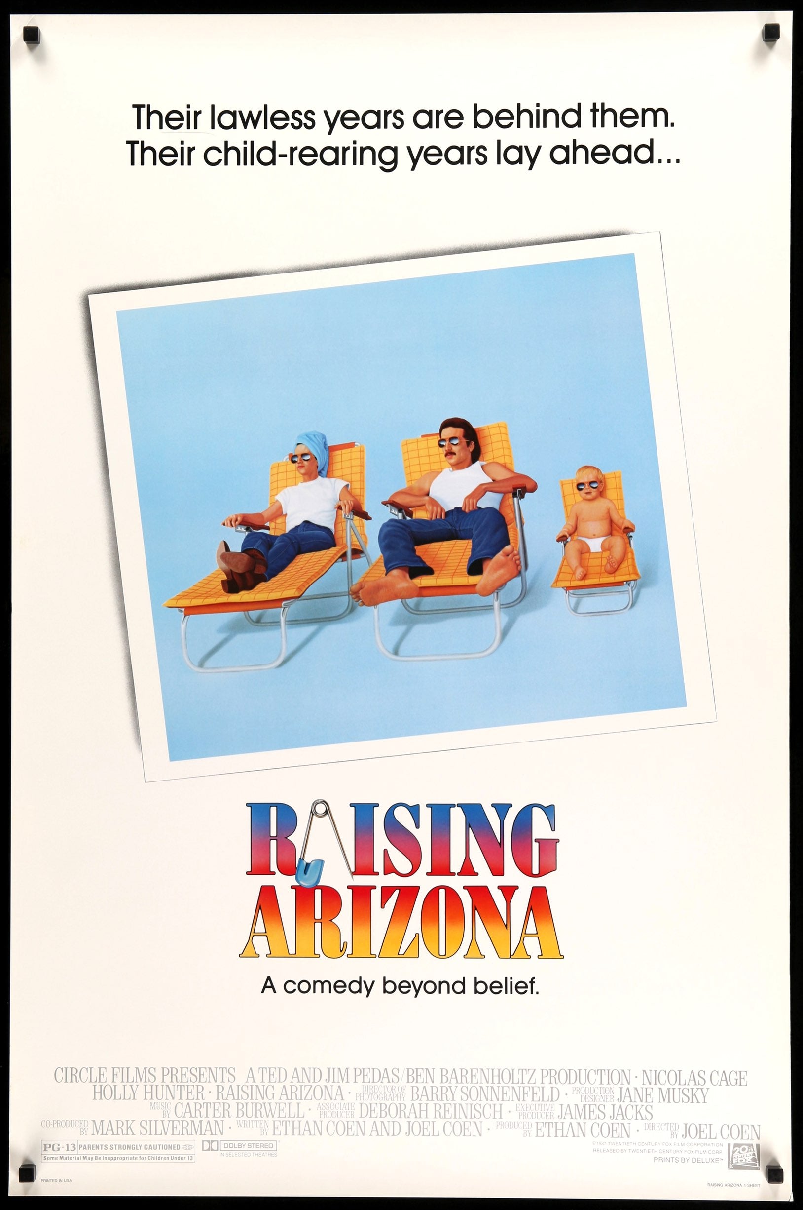 Raising Arizona (1987) original movie poster for sale at Originalfilmart