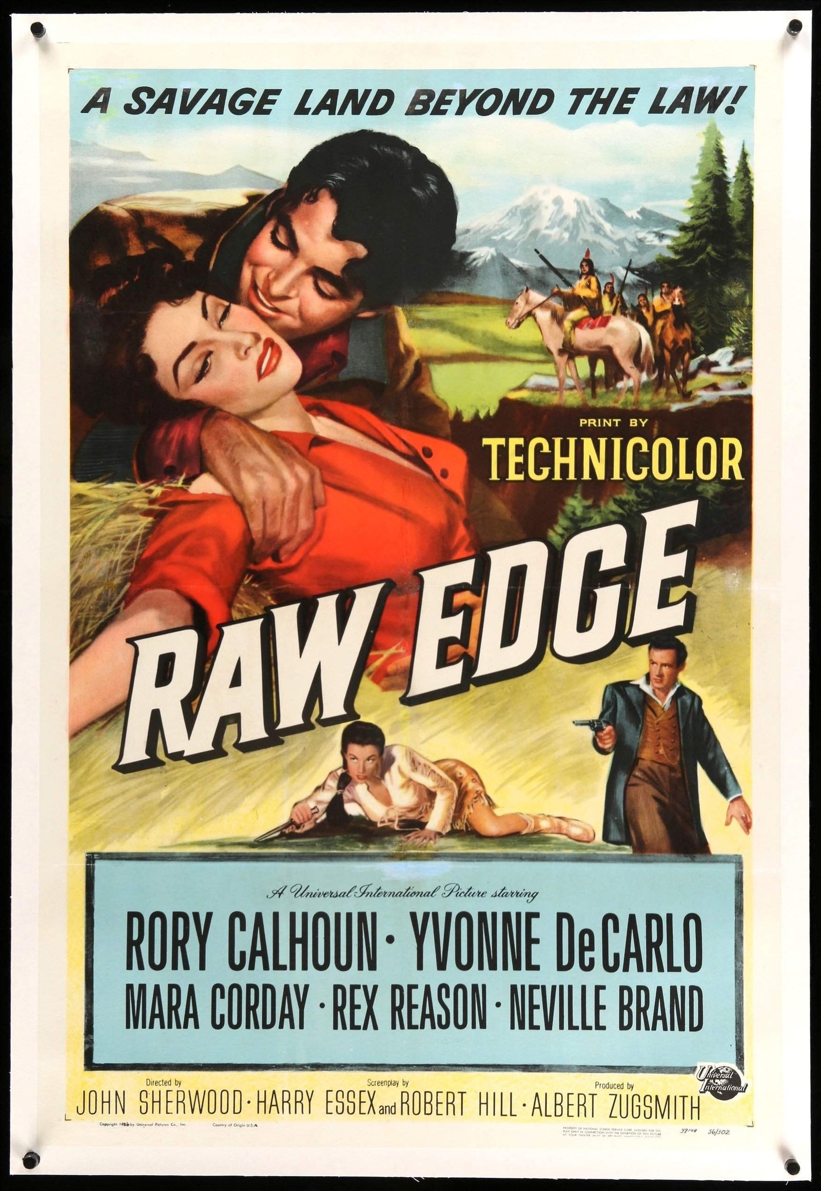 Raw Edge (1956) original movie poster for sale at Originalfilmart