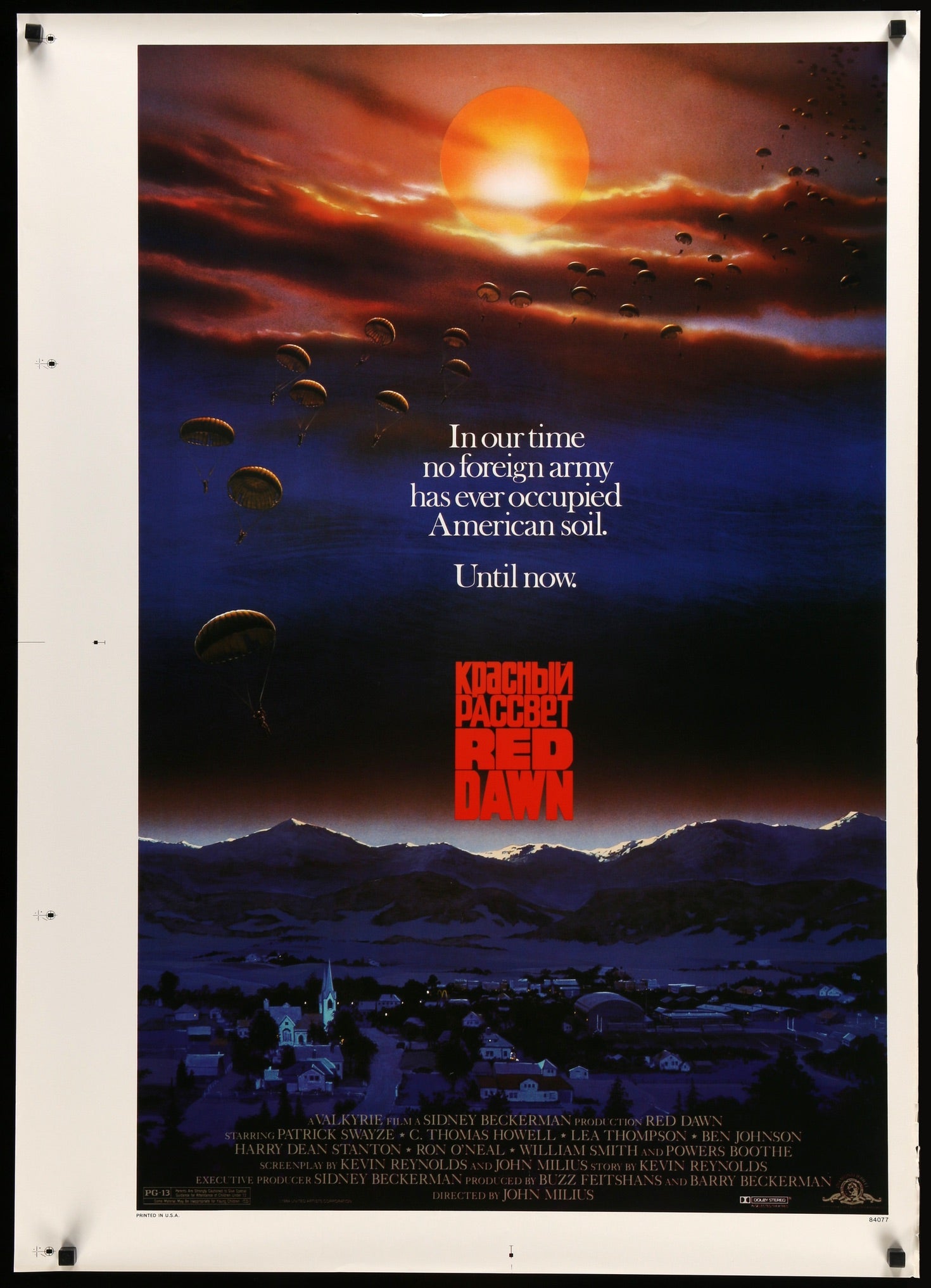 Red Dawn (1984) original movie poster for sale at Originalfilmart