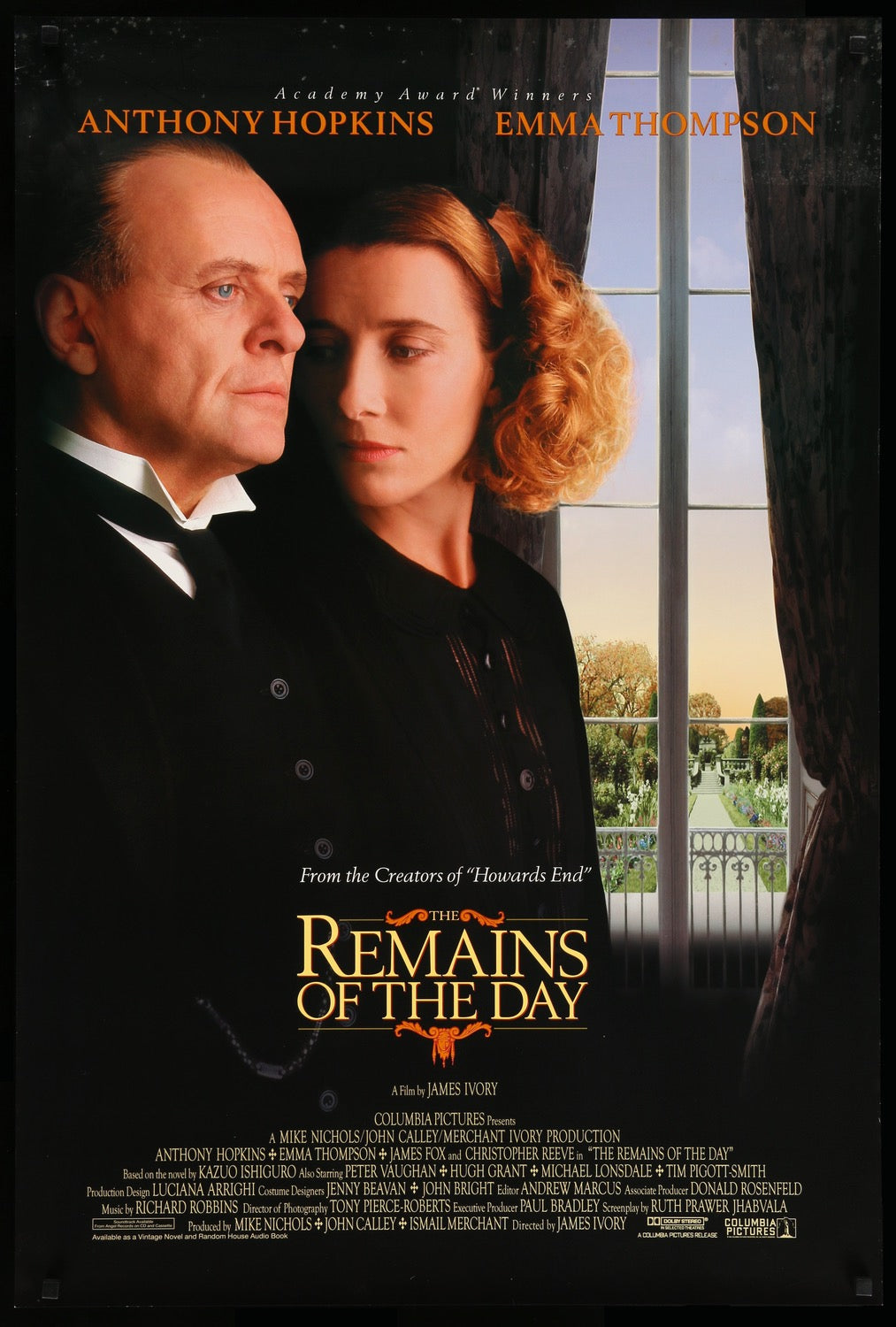 Remains of the Day (1993) original movie poster for sale at Originalfilmart