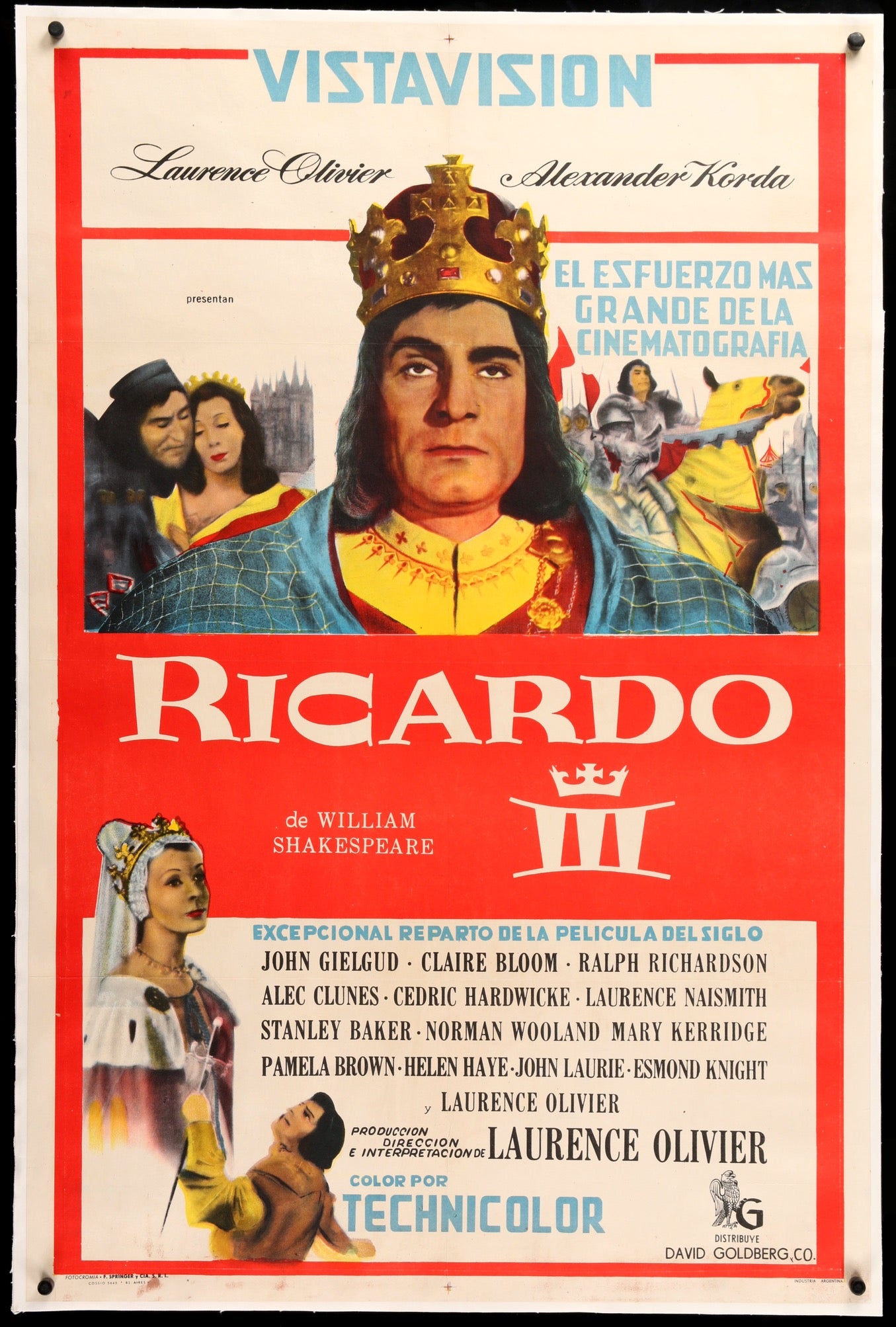 Richard III (1955) original movie poster for sale at Originalfilmart