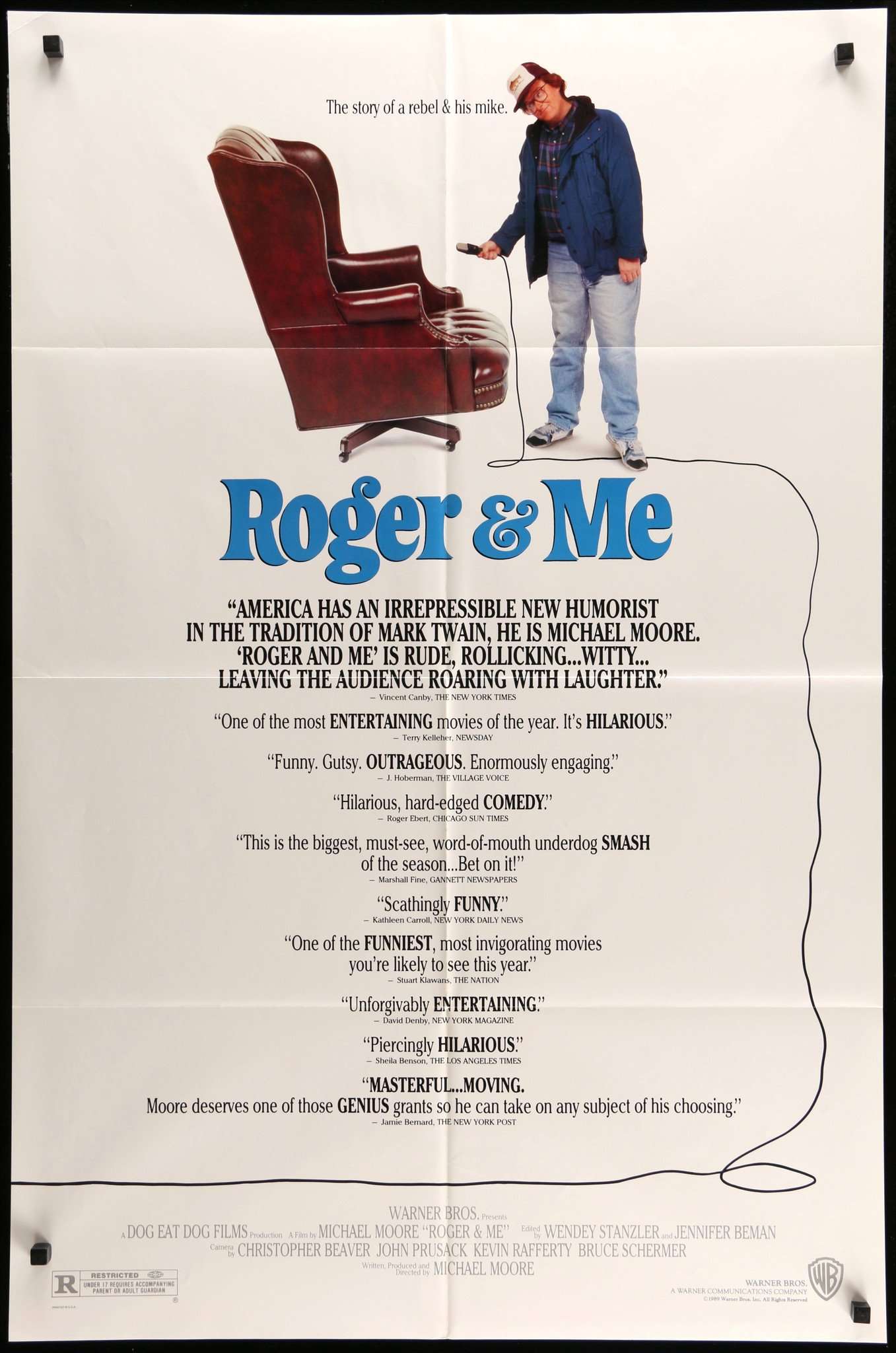 Roger &amp; Me (1989) original movie poster for sale at Originalfilmart