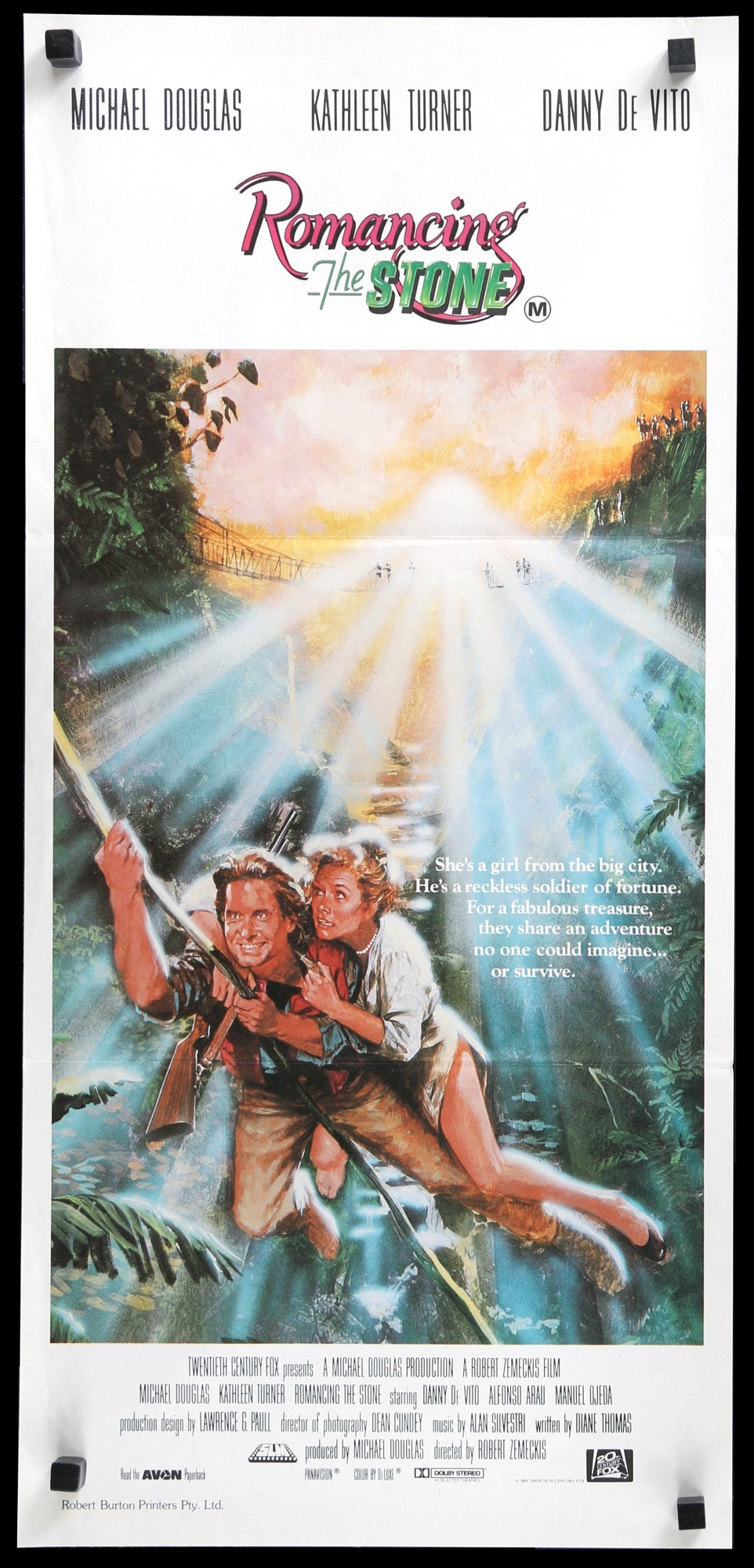 Romancing the Stone (1984) original movie poster for sale at Originalfilmart