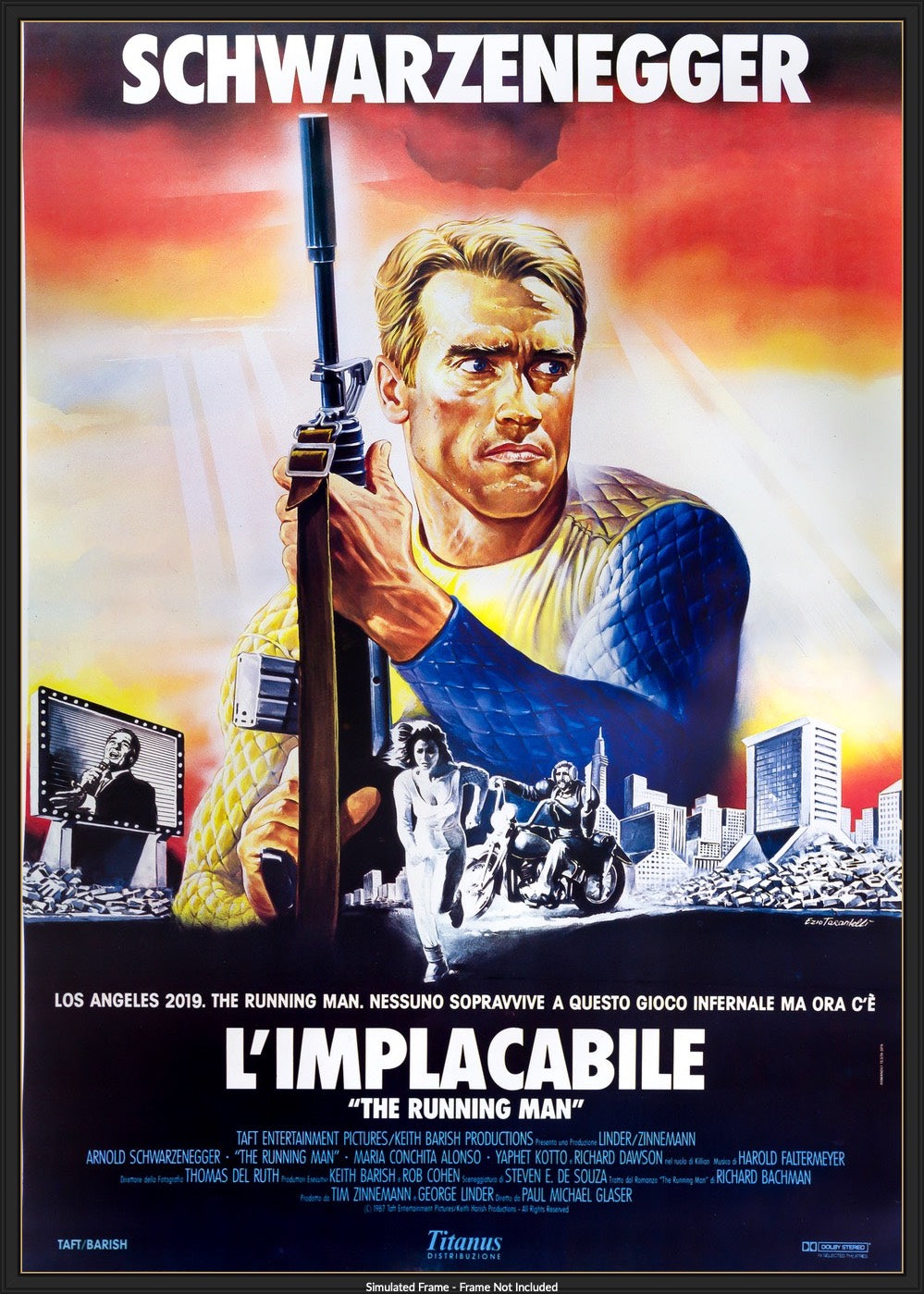 Running Man (1987) original movie poster for sale at Originalfilmart