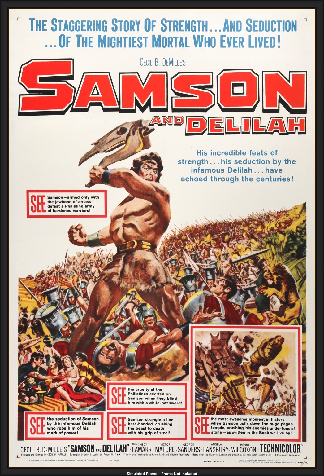 Samson and Delilah (1949) original movie poster for sale at Originalfilmart