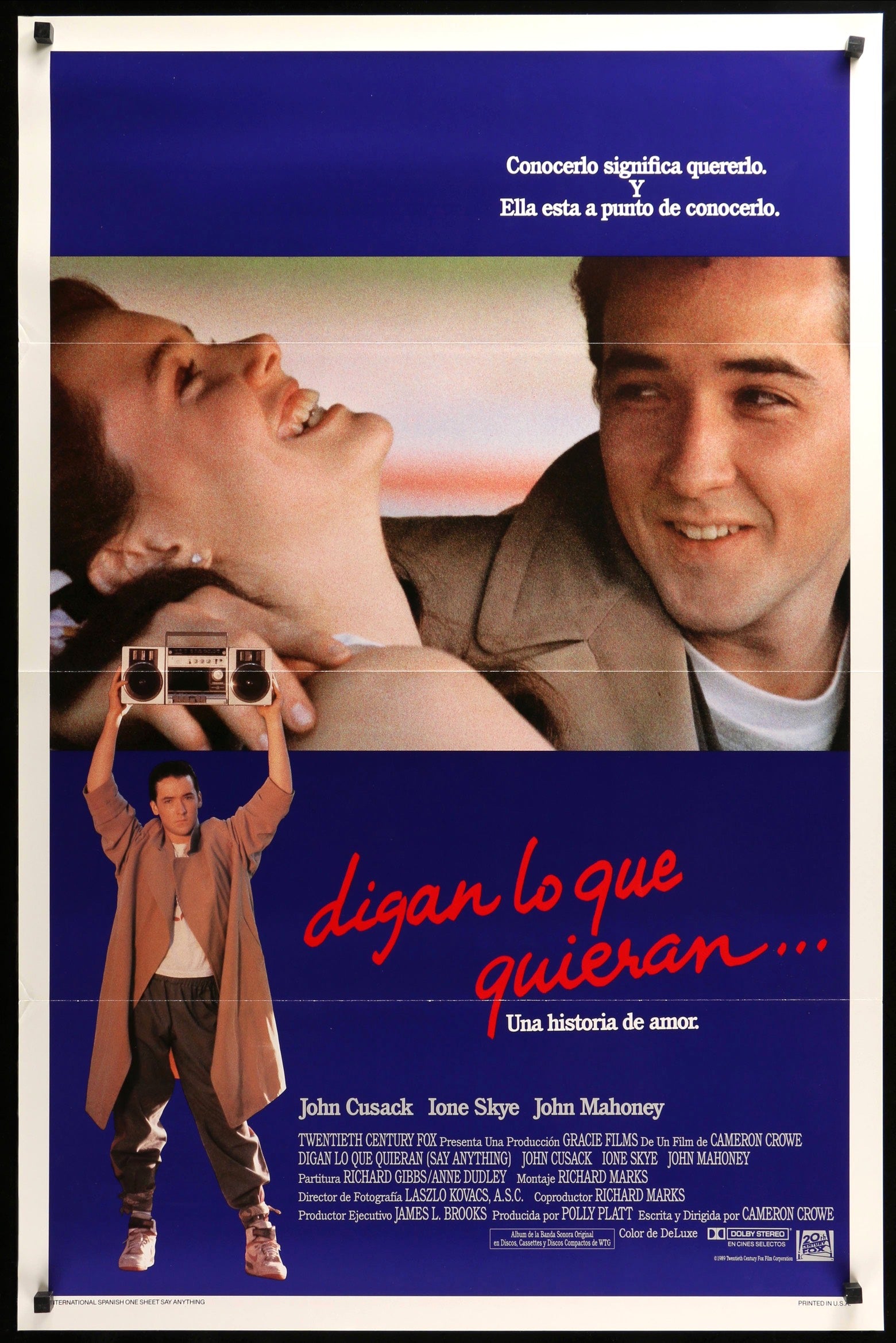 Say Anything (1989) original movie poster for sale at Originalfilmart