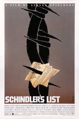 Schindler's List (1993) original movie poster for sale at Originalfilmart