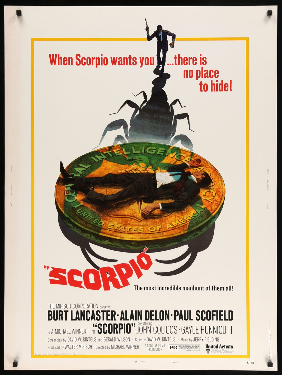Scorpio (1973) original movie poster for sale at Originalfilmart