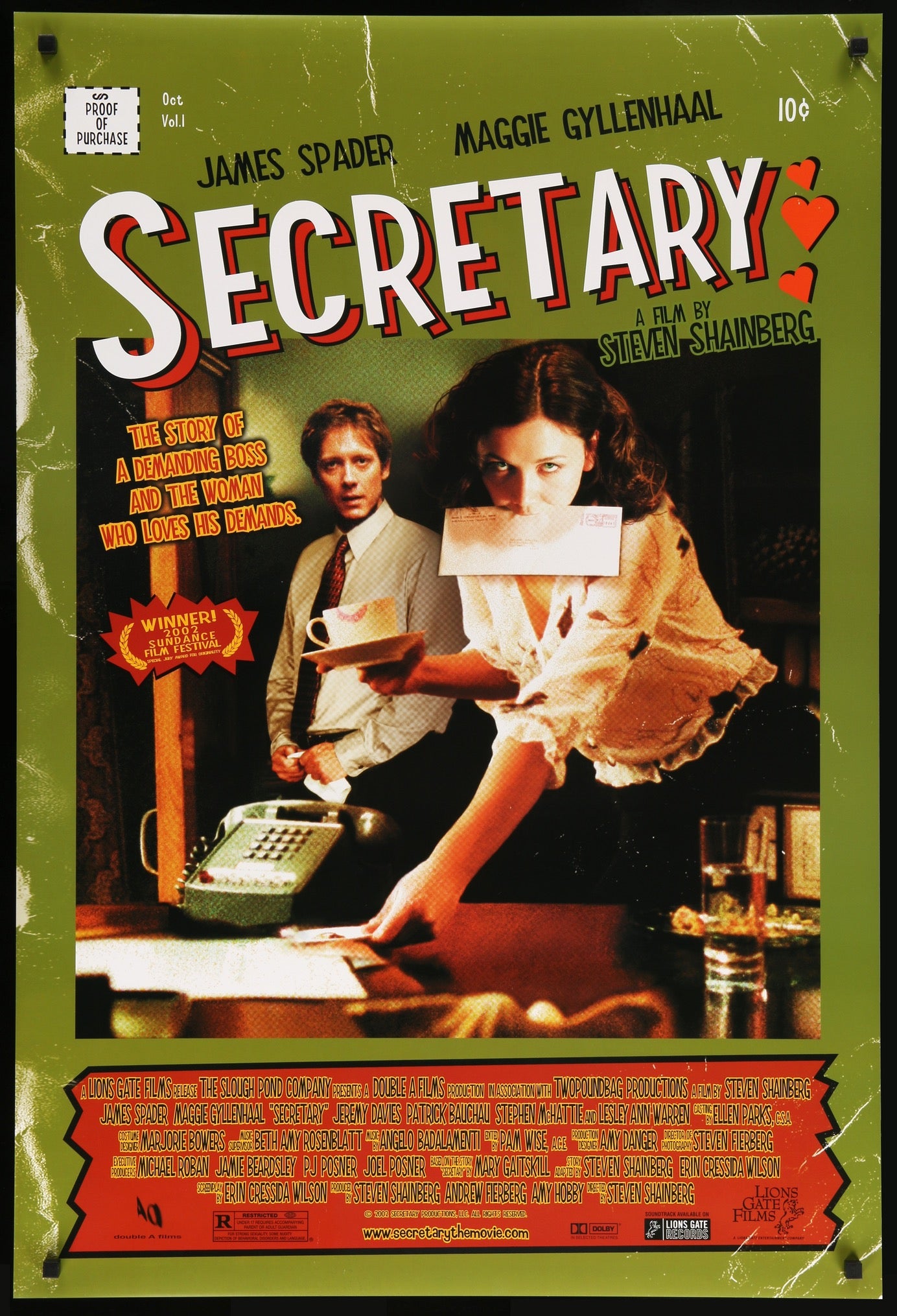 Secretary (2002) original movie poster for sale at Originalfilmart