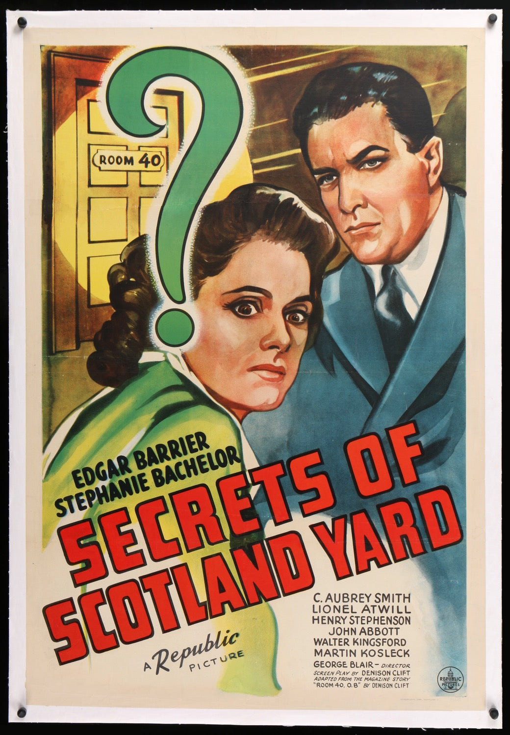Secrets of Scotland Yard (1944) original movie poster for sale at Originalfilmart