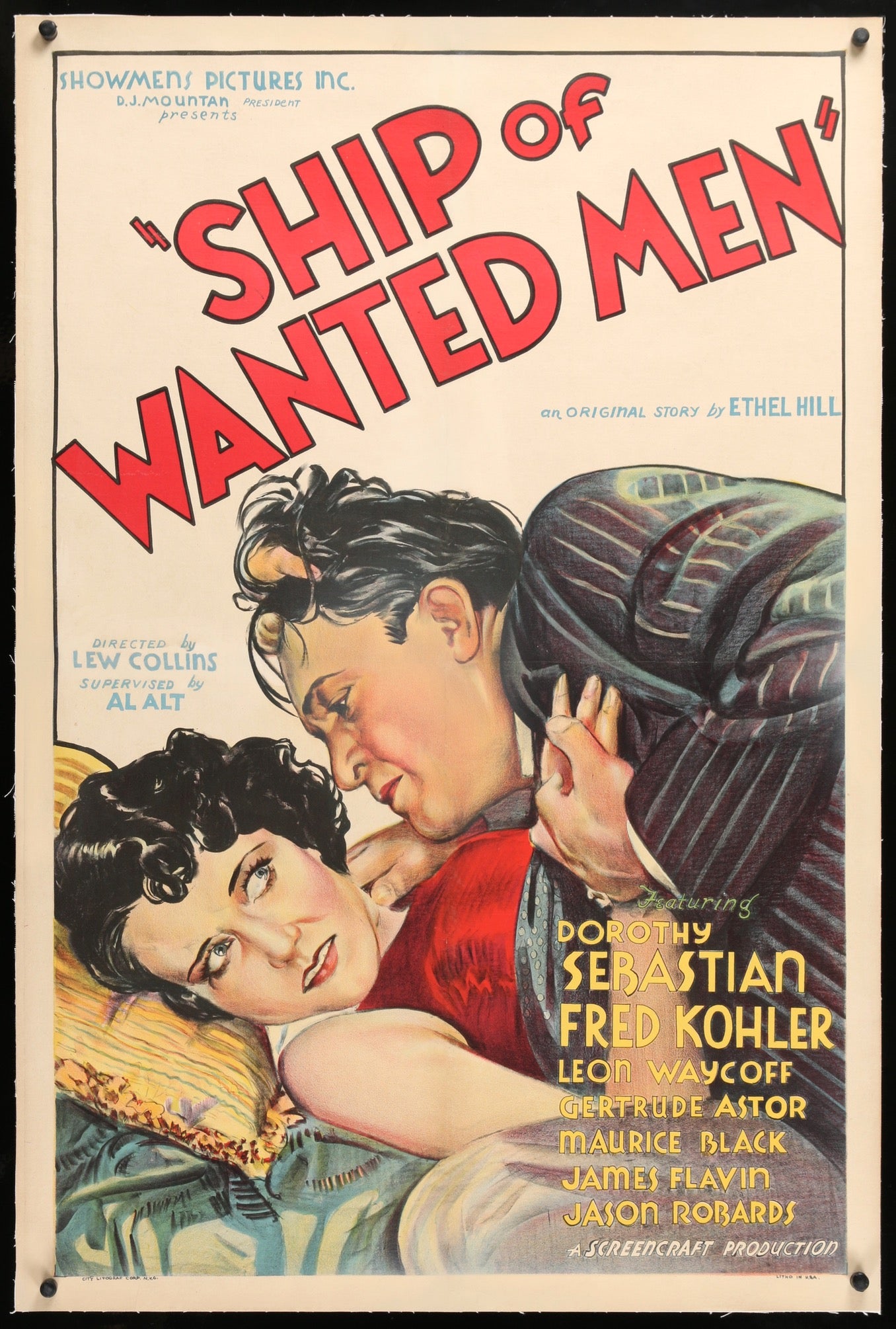 Ship of Wanted Men (1933) original movie poster for sale at Originalfilmart