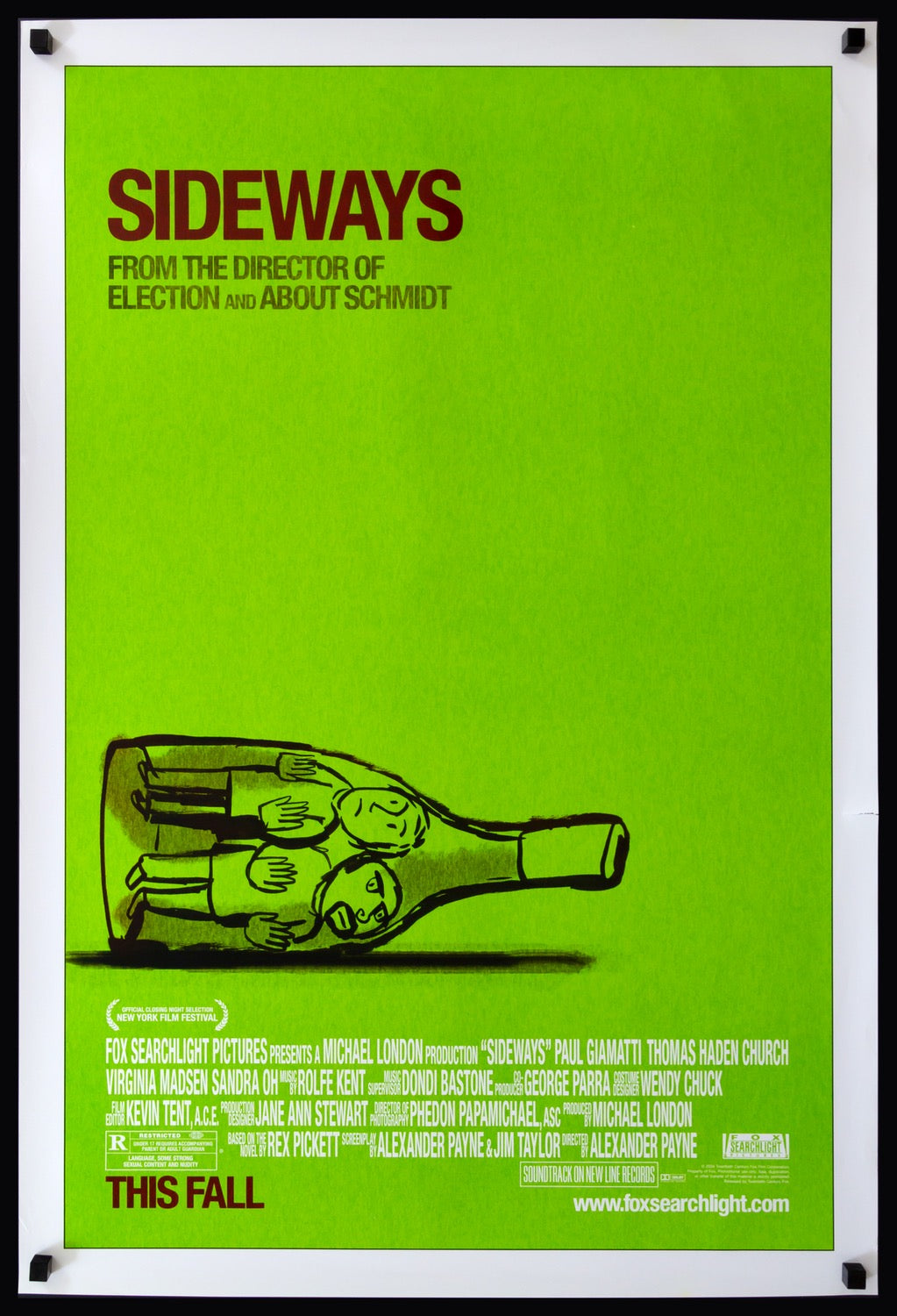 Sideways (2004) original movie poster for sale at Originalfilmart