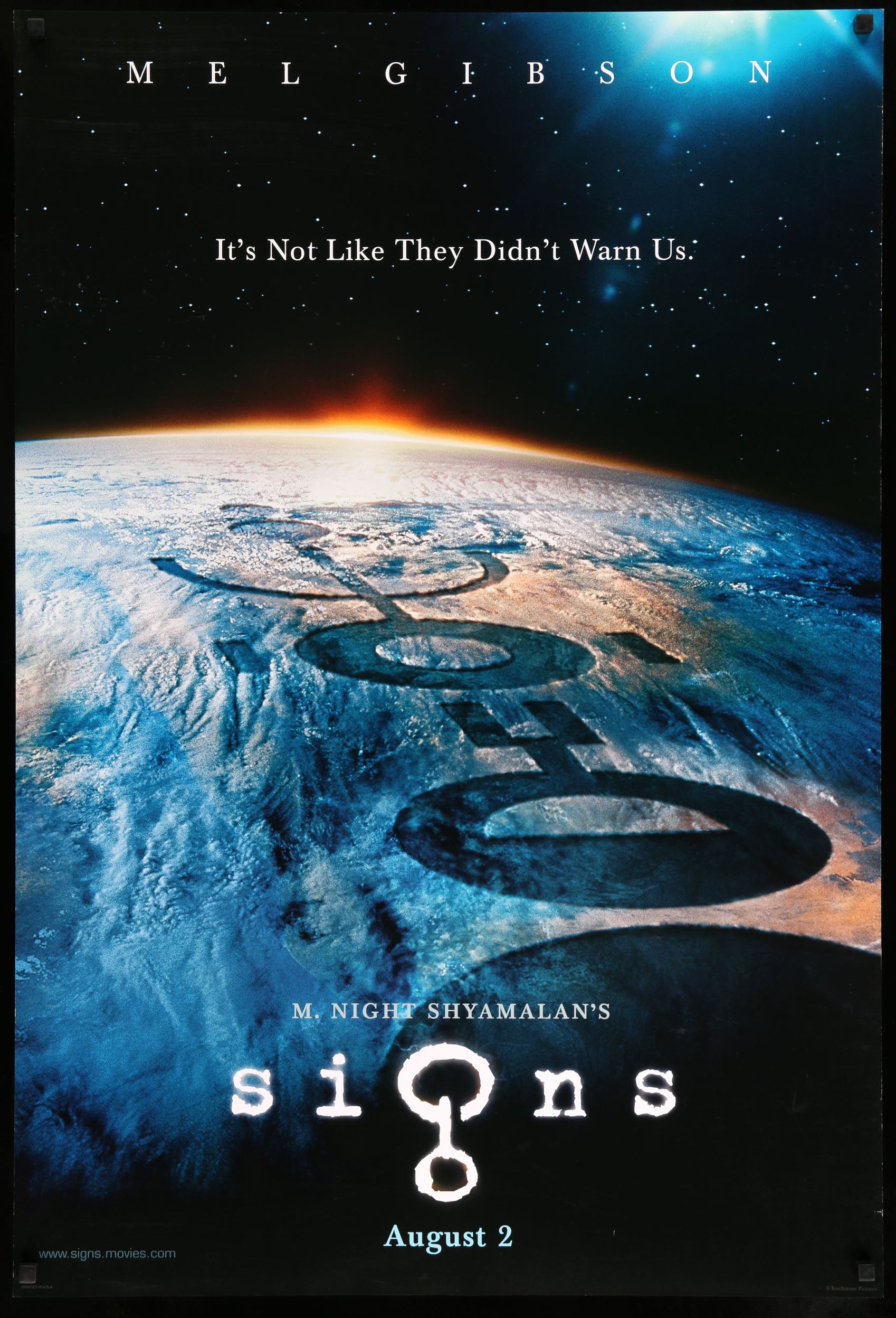 Signs (2002) original movie poster for sale at Originalfilmart
