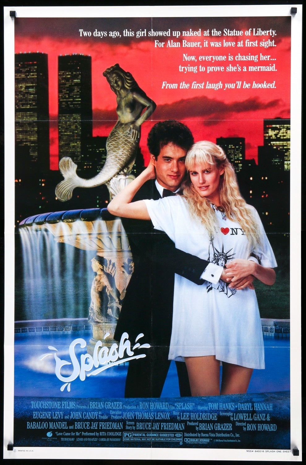 Splash (1984) original movie poster for sale at Originalfilmart