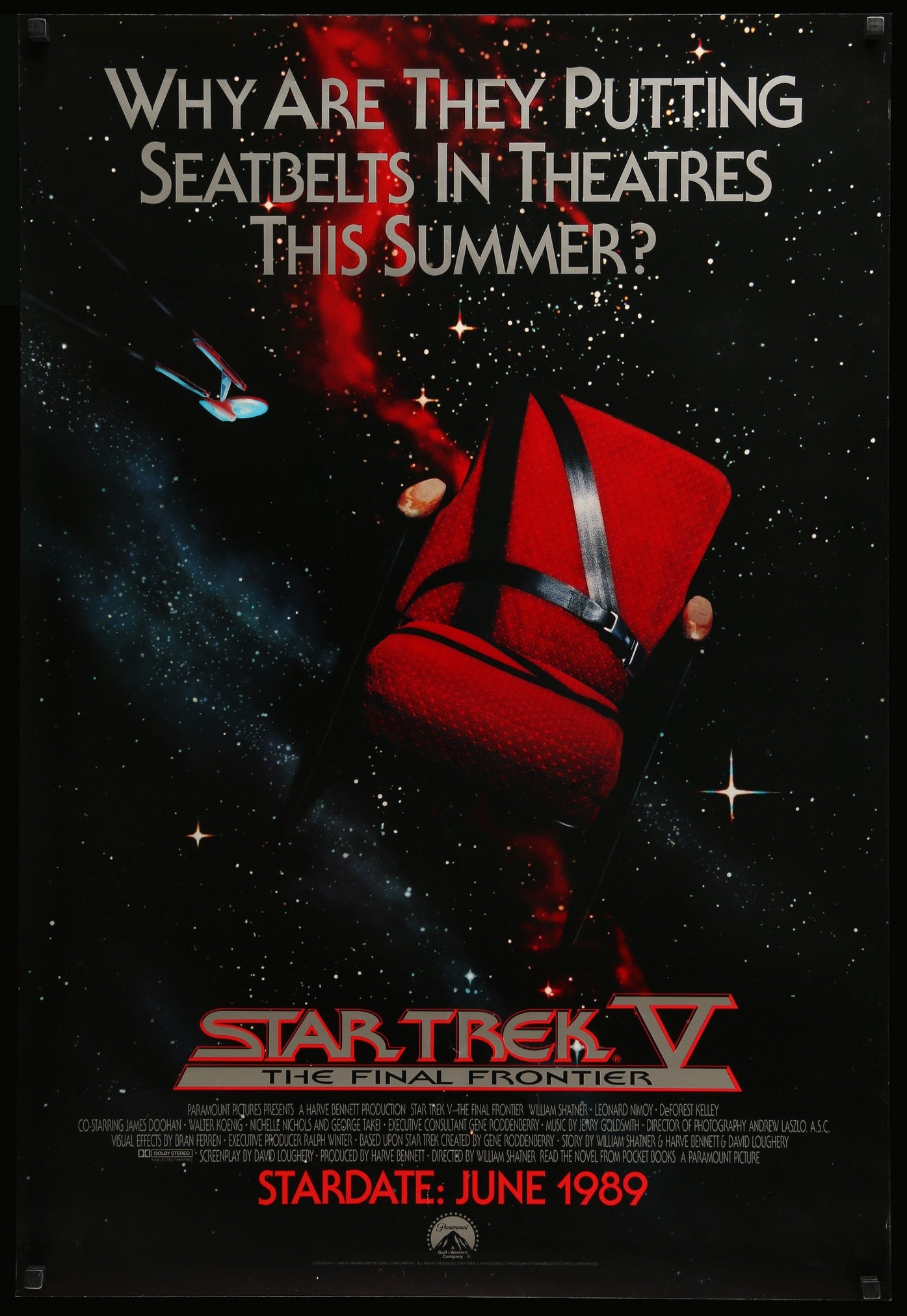 Star Trek V: The Final Frontier (1989) original movie poster for sale at Originalfilmart