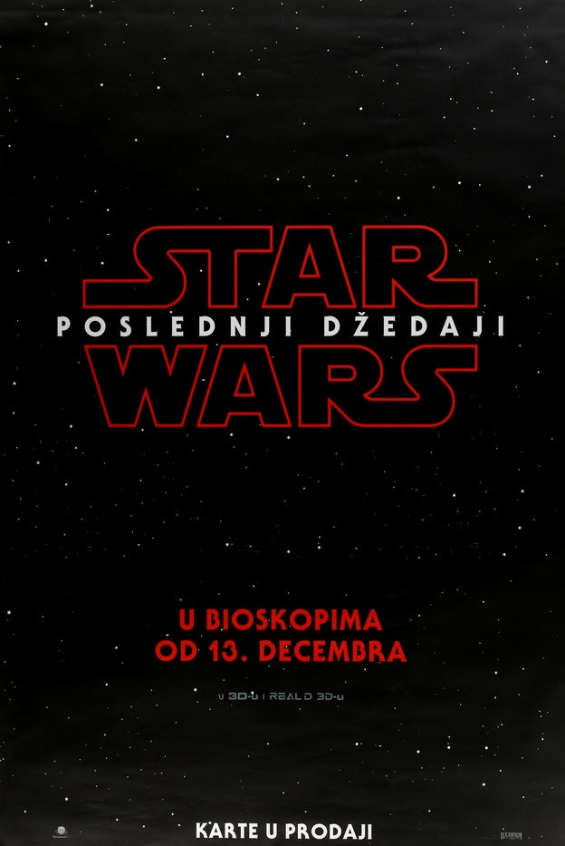 Star Wars: The Last Jedi (2017) original movie poster for sale at Originalfilmart