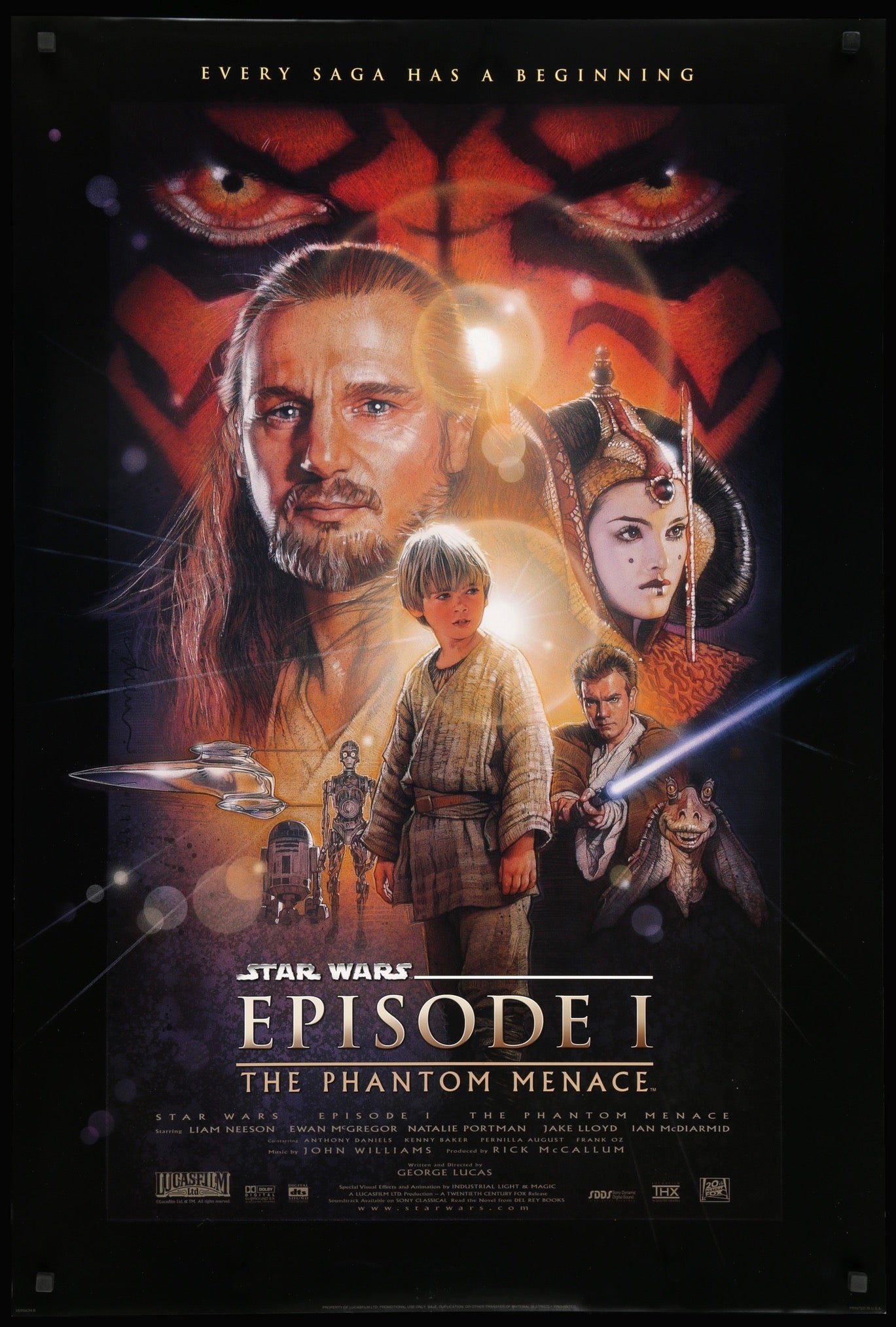 Star Wars: Episode I - The Phantom Menace (1999) original movie poster for sale at Originalfilmart