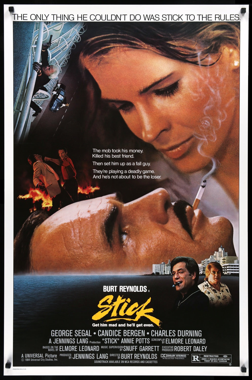 Stick (1985) original movie poster for sale at Originalfilmart