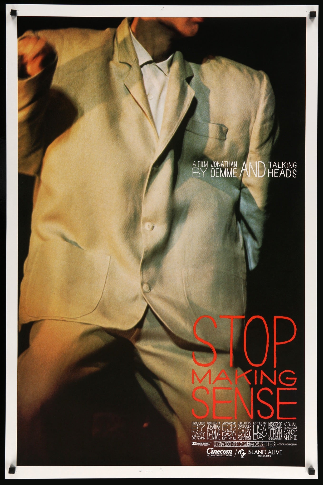 Stop Making Sense (1984) original movie poster for sale at Originalfilmart