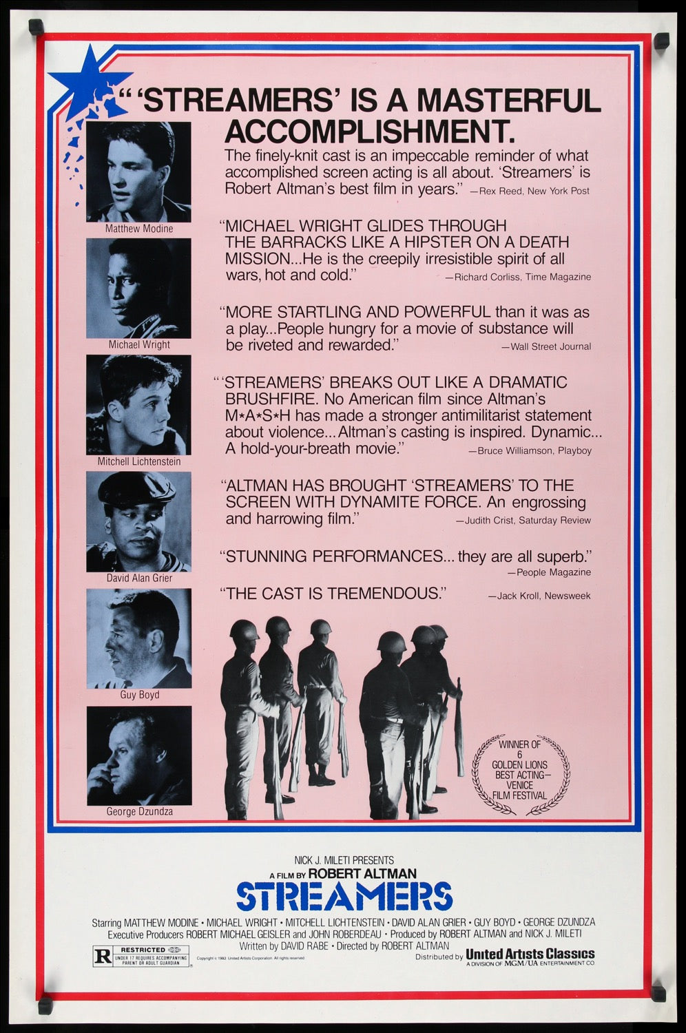 Streamers (1983) original movie poster for sale at Originalfilmart