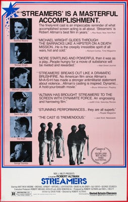 Streamers (1983) original movie poster for sale at Originalfilmart