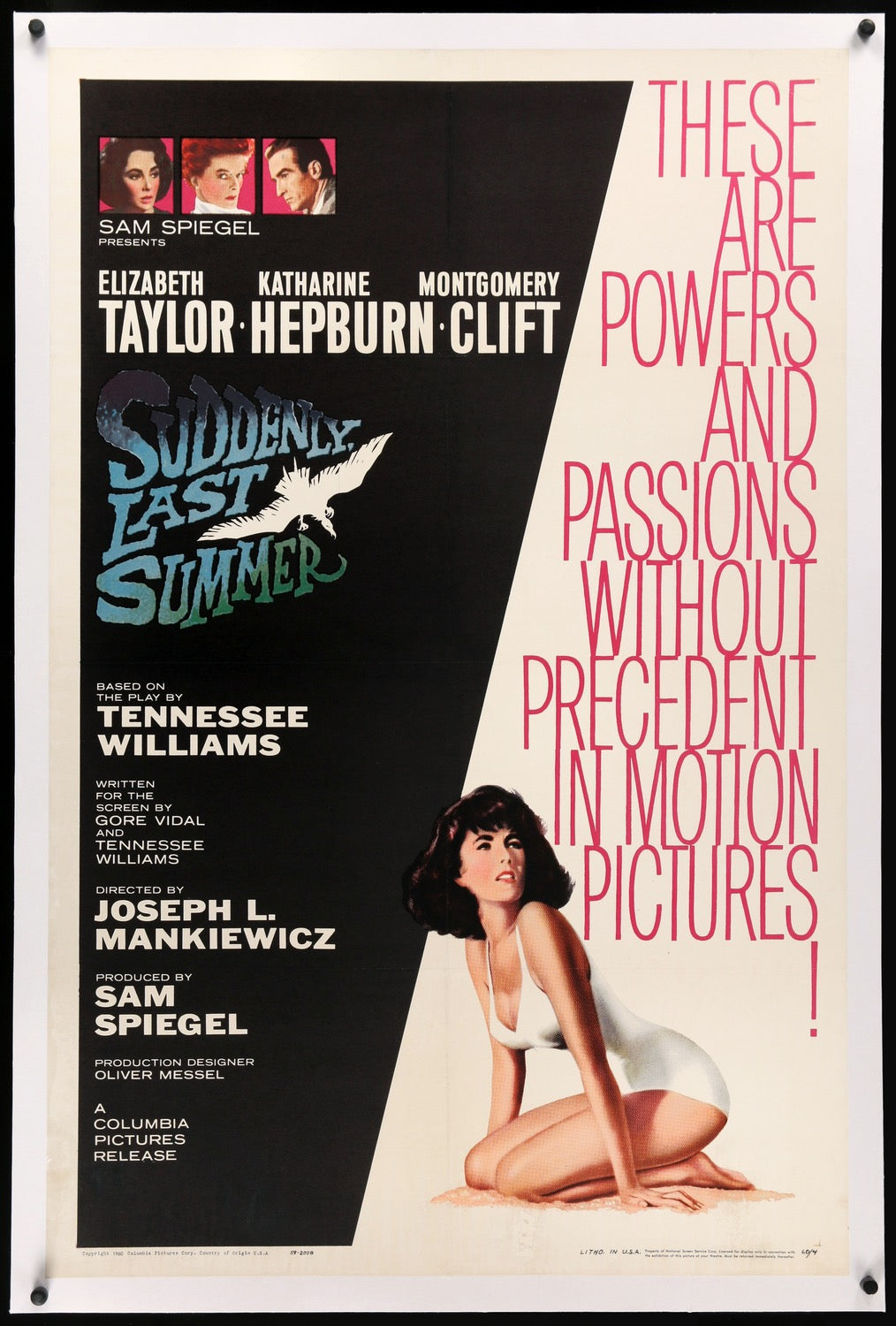 Suddenly, Last Summer (1960) original movie poster for sale at Originalfilmart