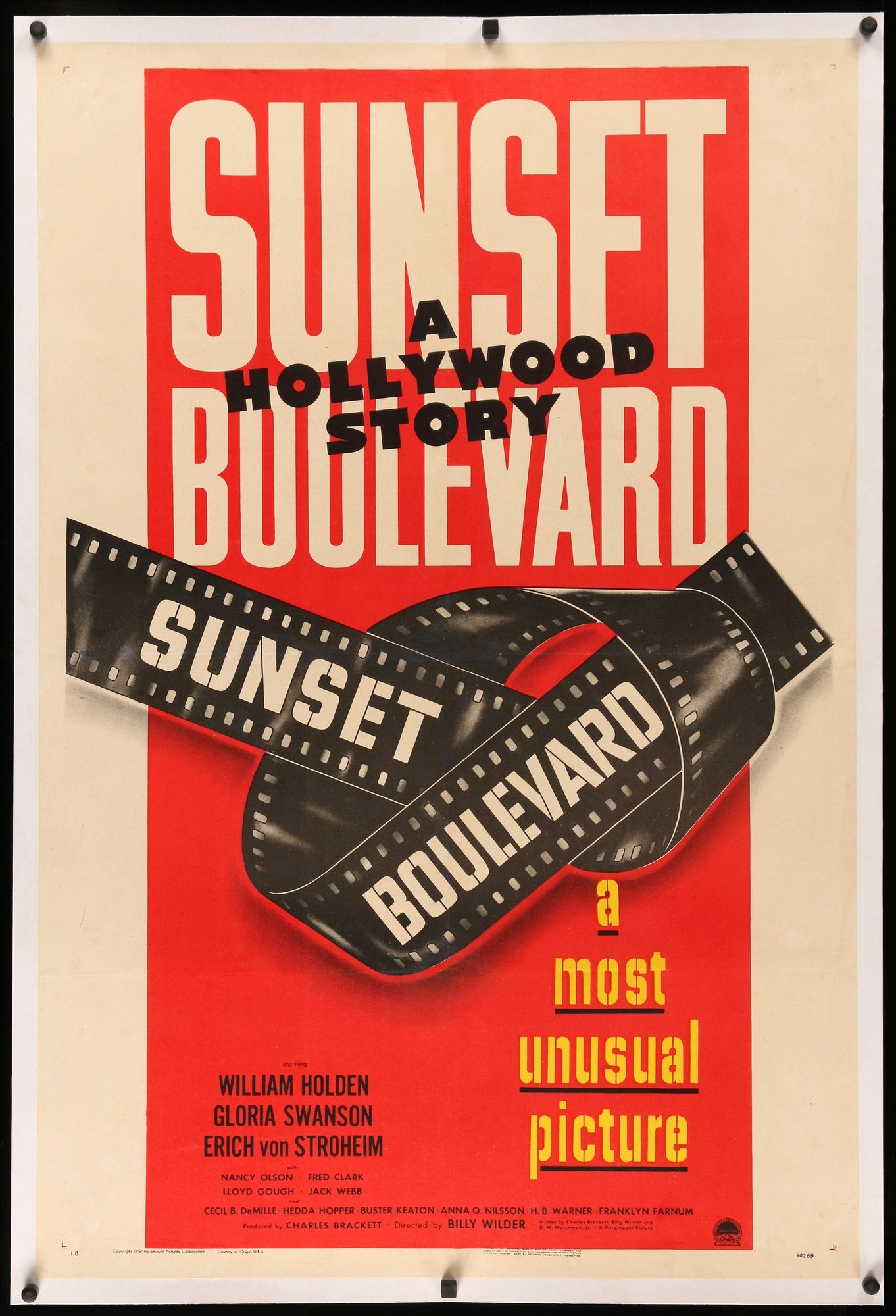 Sunset Boulevard (1950) original movie poster for sale at Originalfilmart