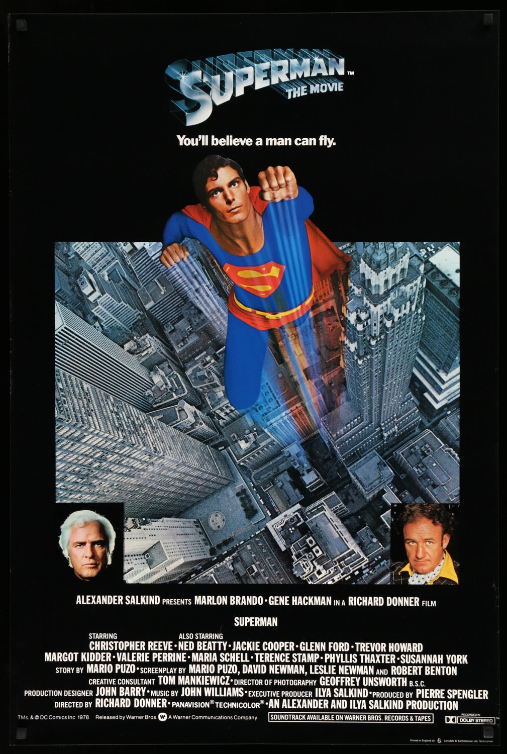 Superman: The Movie (1978) original movie poster for sale at Originalfilmart