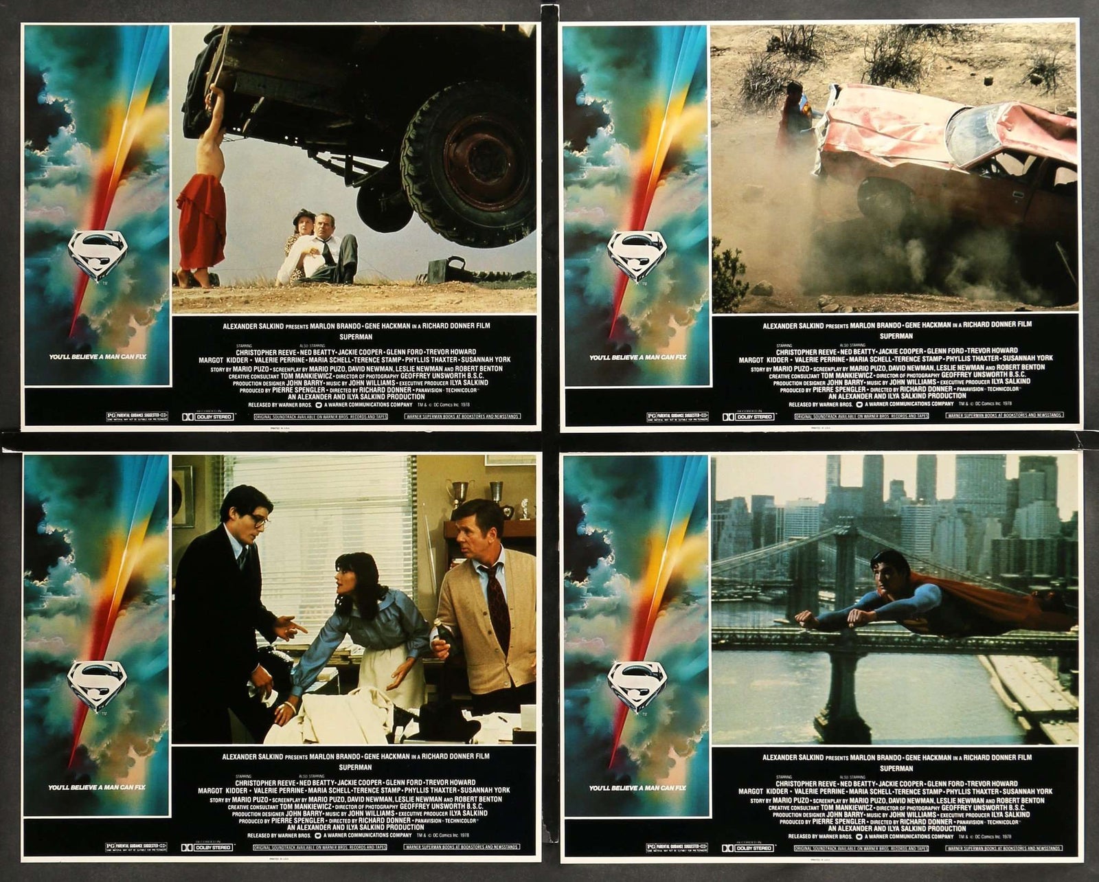 Superman: The Movie (1978) Lobby Cards - Set of 8 original movie poster for sale at Originalfilmart