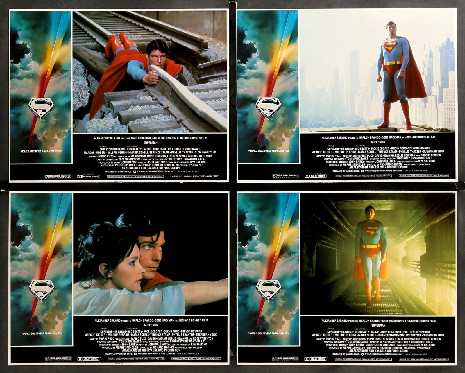 Superman: The Movie (1978) Lobby Cards - Set of 8 original movie poster for sale at Originalfilmart