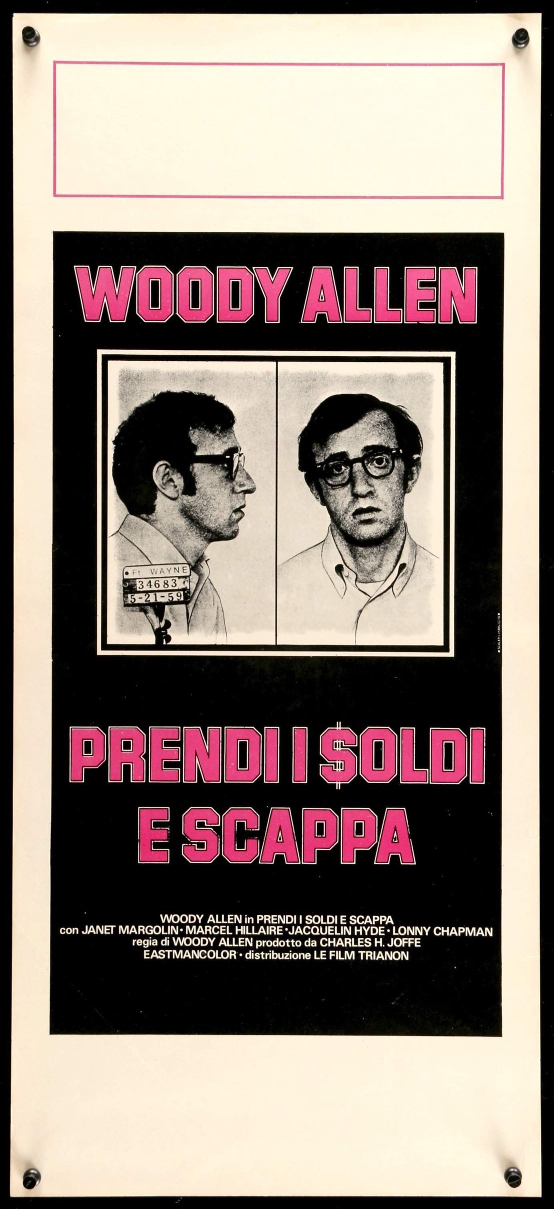 Take the Money and Run (1969) original movie poster for sale at Originalfilmart