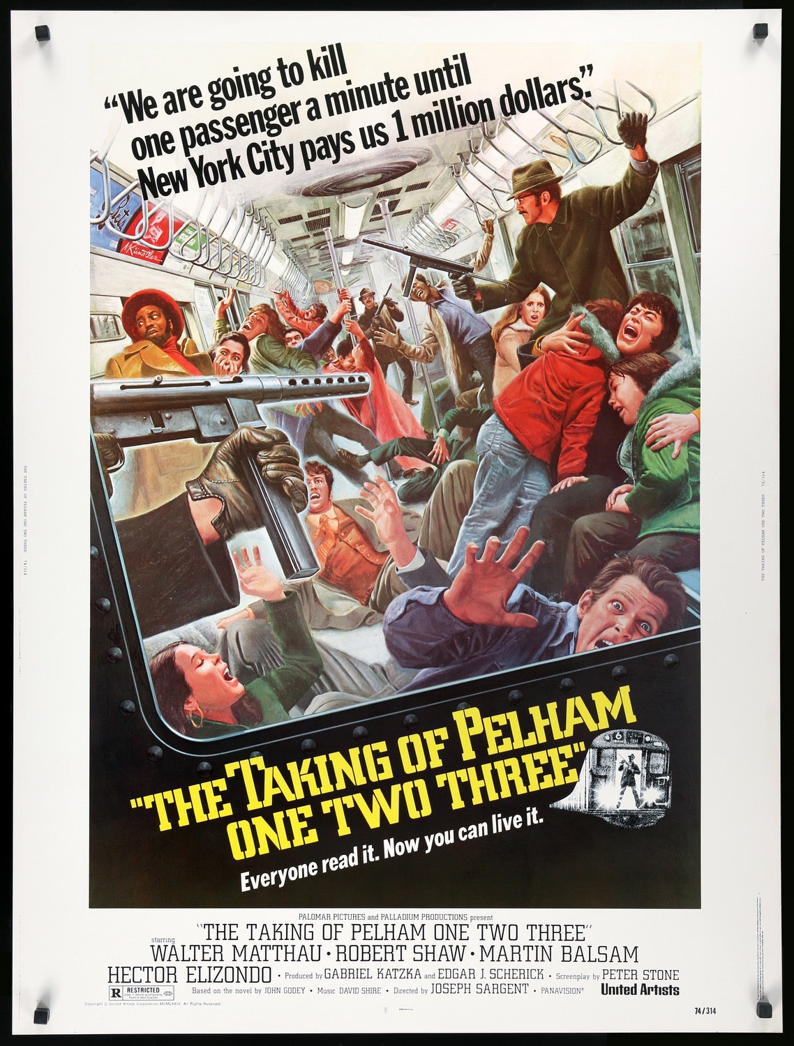 Taking of Pelham One Two Three (1974) original movie poster for sale at Originalfilmart
