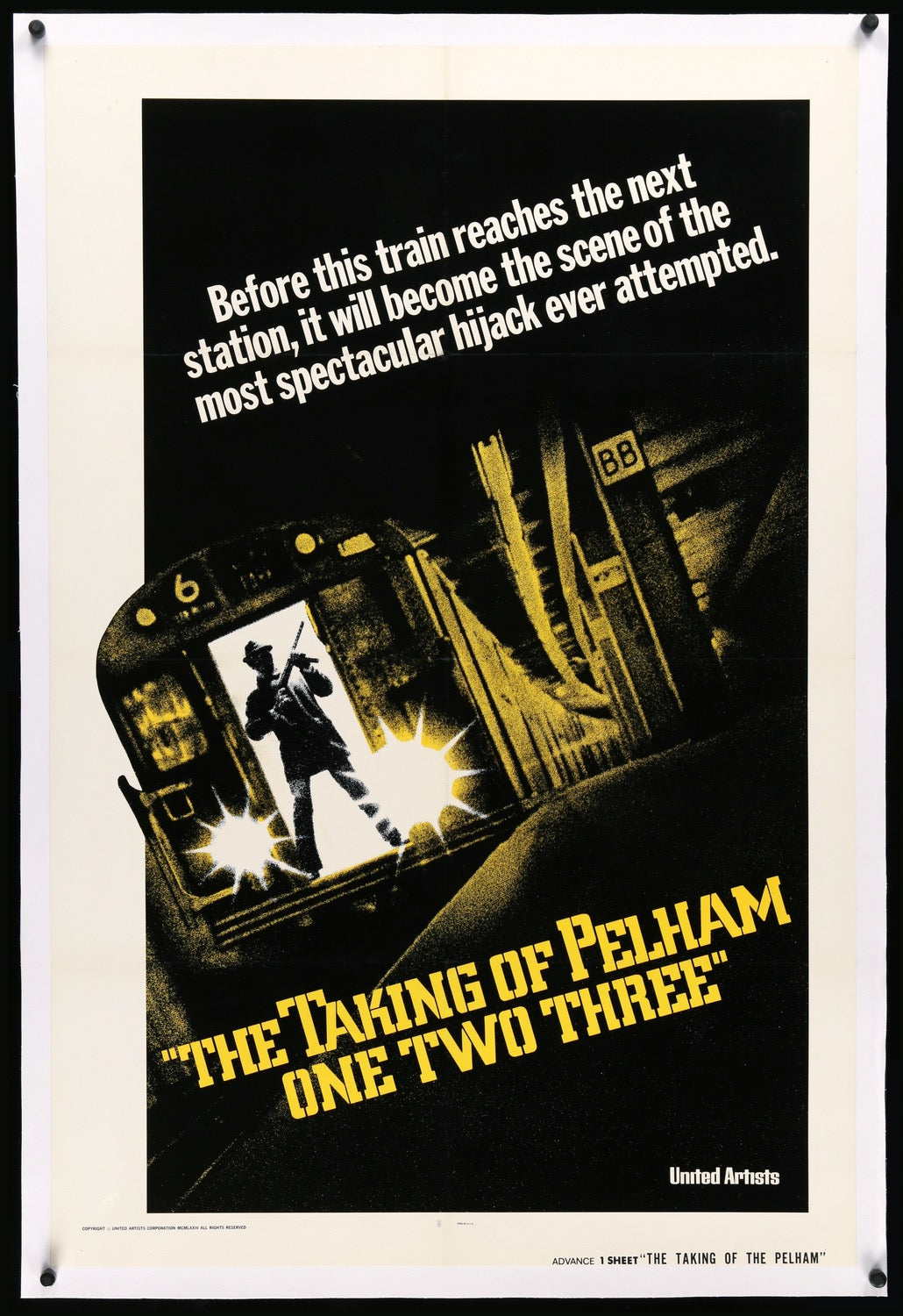 Taking of Pelham One Two Three (1974) original movie poster for sale at Originalfilmart