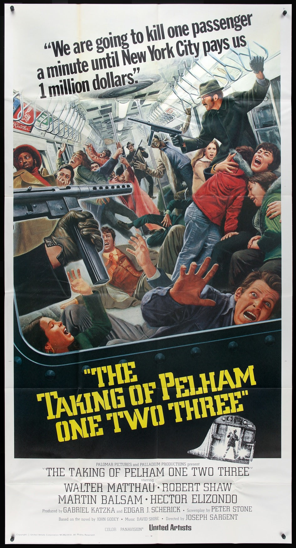 Taking of Pelham One Two Three (1974) original movie poster for sale at Originalfilmart