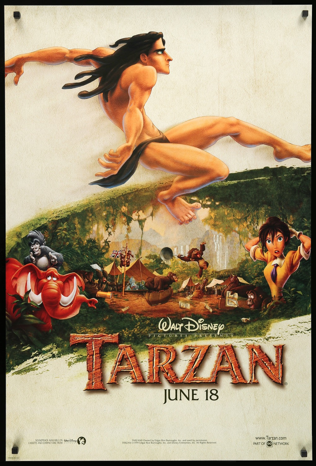 Tarzan (1999) original movie poster for sale at Originalfilmart