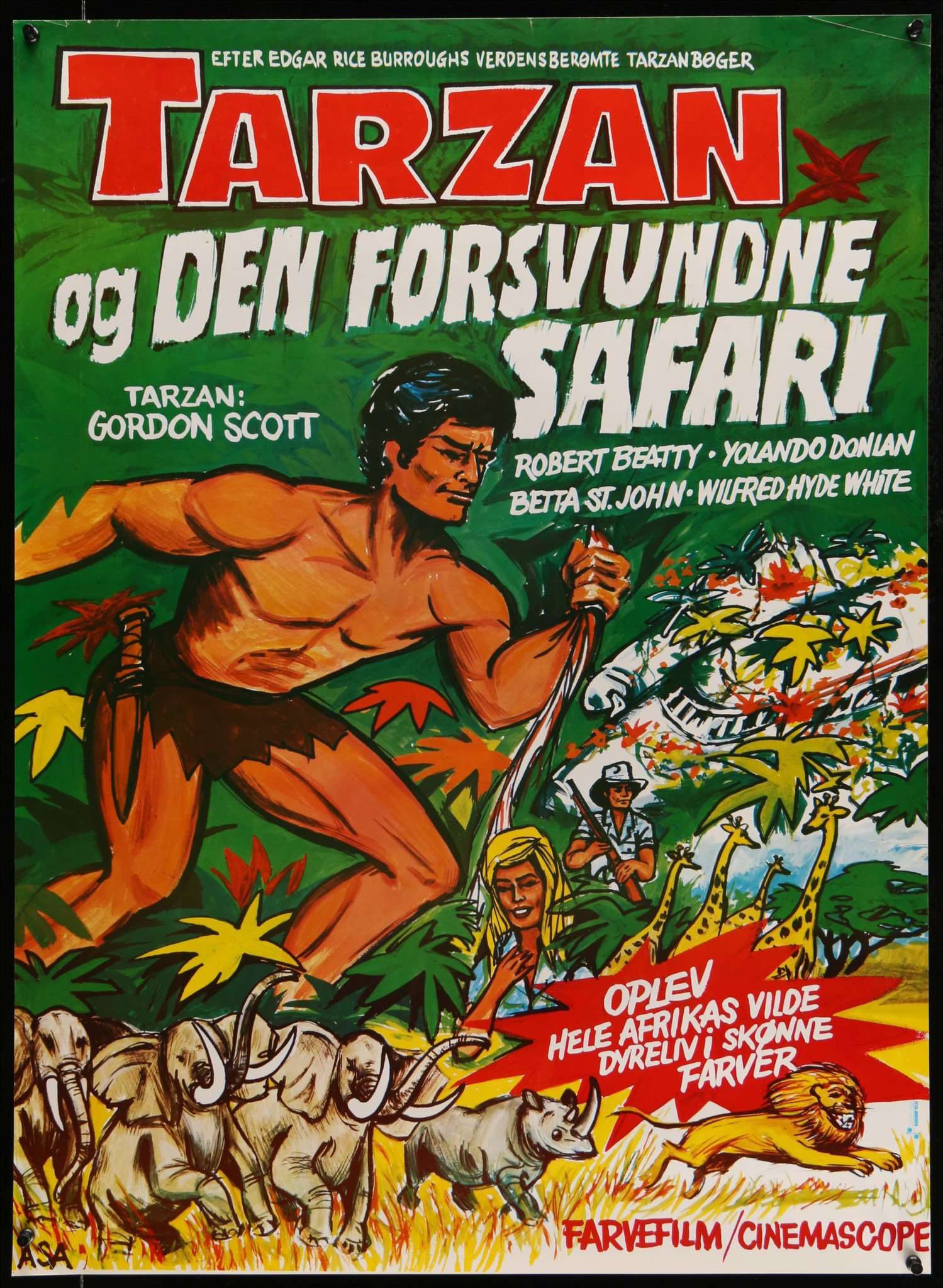 Tarzan and the Lost Safari (1957) R80s original movie poster for sale at Originalfilmart