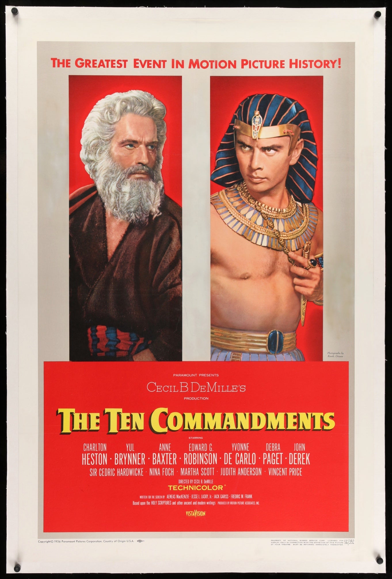 Ten Commandments (1956) original movie poster for sale at Originalfilmart
