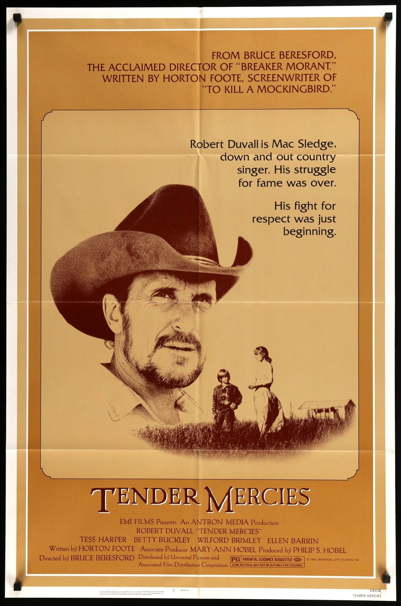 Tender Mercies (1983) original movie poster for sale at Originalfilmart