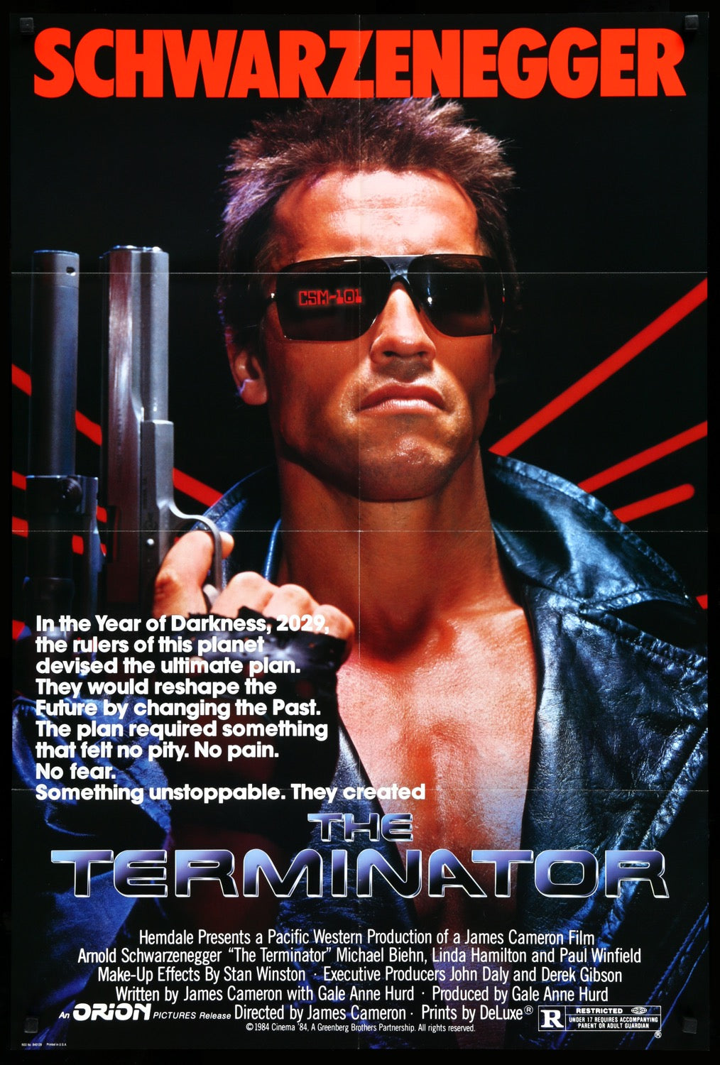 Terminator (1984) original movie poster for sale at Originalfilmart