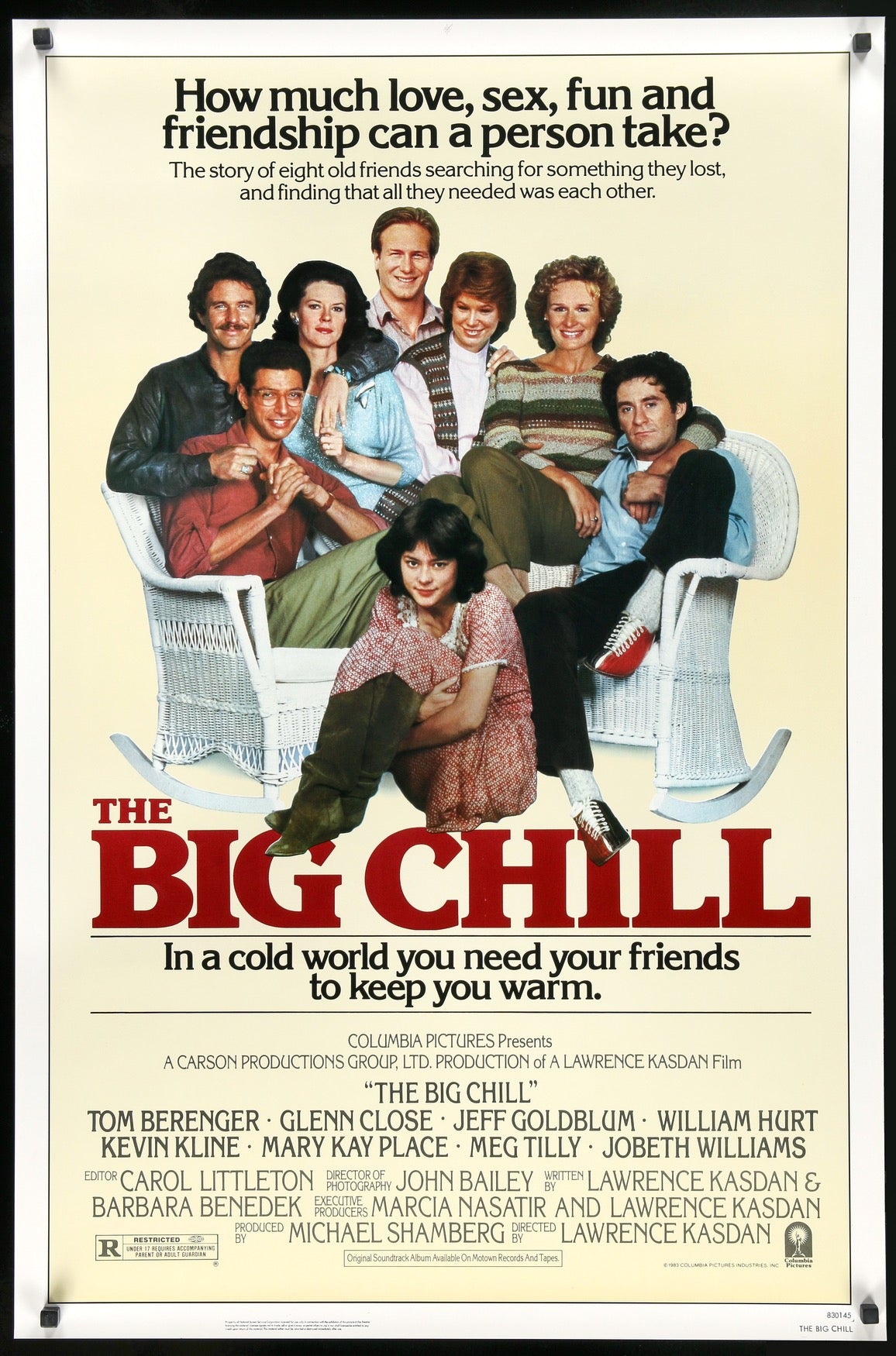 Big Chill (1983) original movie poster for sale at Originalfilmart