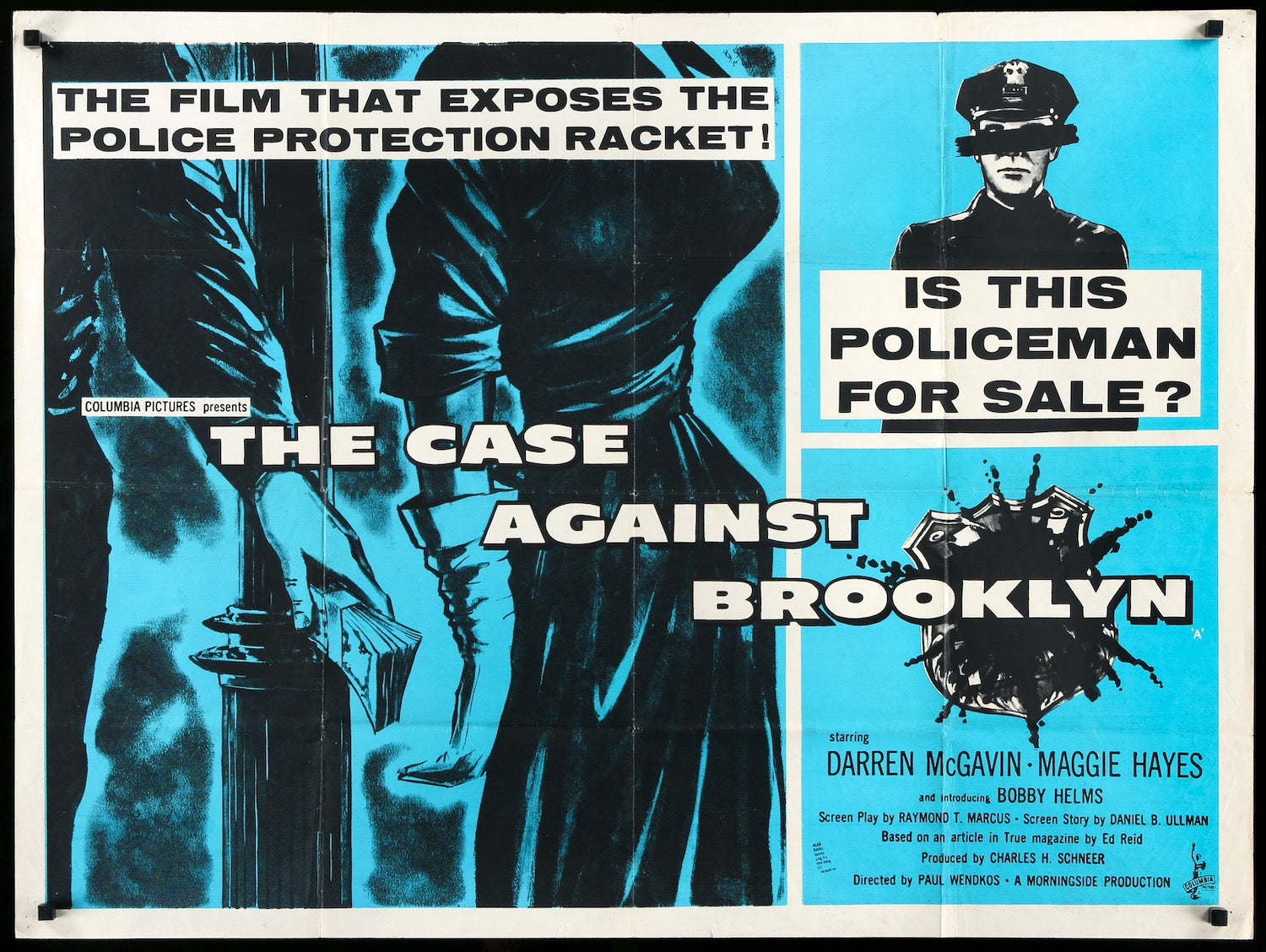 Case Against Brooklyn (1958) original movie poster for sale at Originalfilmart